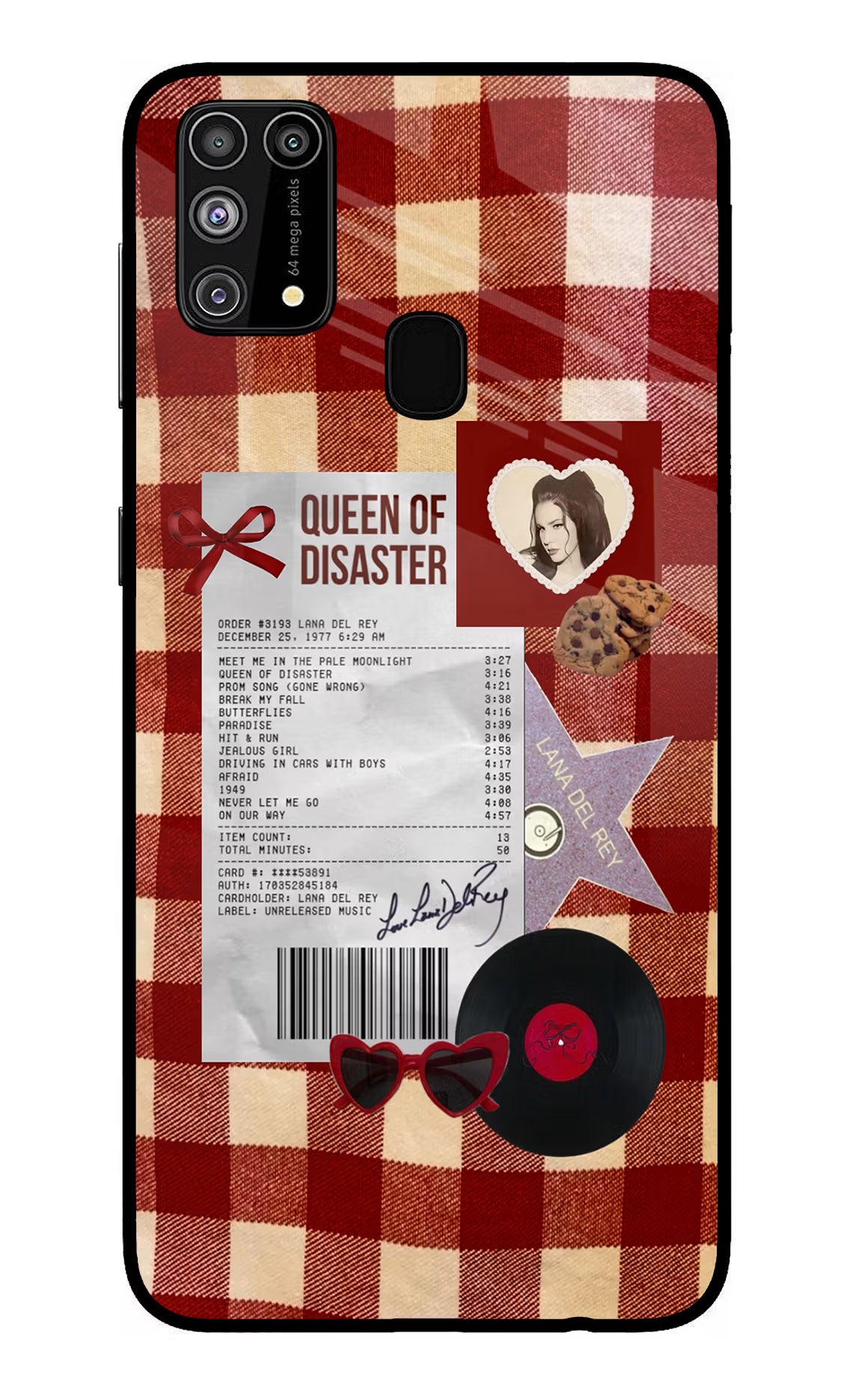 Queen of Disaster Samsung M31/F41 Glass Case - Queen of Disaster Samsung M31/F41 Glass Case Queen of Disaster Samsung M31/F41 Glass Case