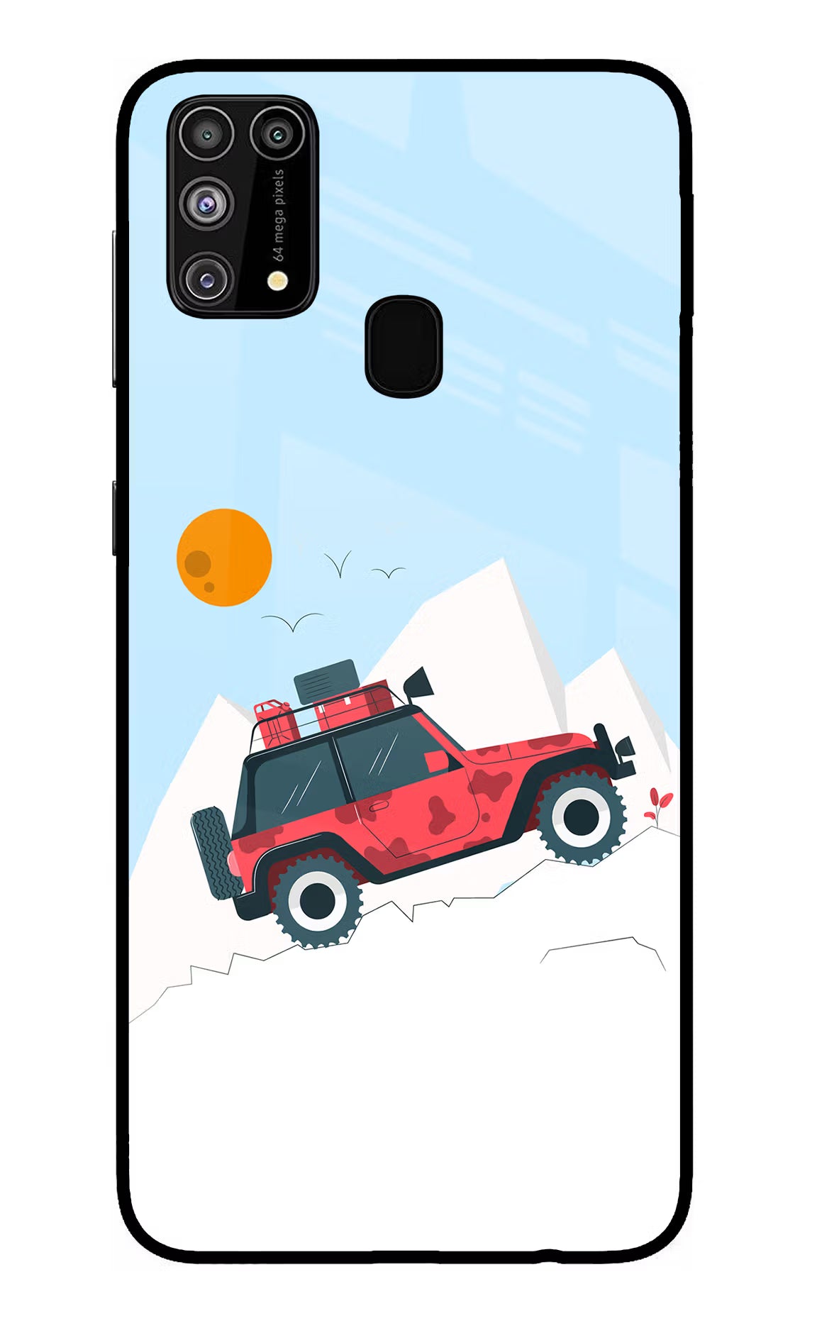 Mountain Trail Beast Samsung M31/F41 Back Cover - Mountain Trail Beast Samsung M31/F41 Glass Case Back Cover by Casekaro Mountain Trail Beast Samsung M31/F41 Glass Case Back Cover by Casekaro