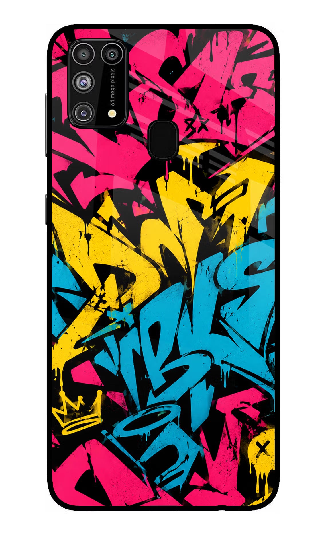 Graffiti Vibe Samsung M31/F41 Glass Case - Graffiti Vibe Samsung M31/F41 Glass Case Graffiti Vibe Samsung M31/F41 Glass Case
