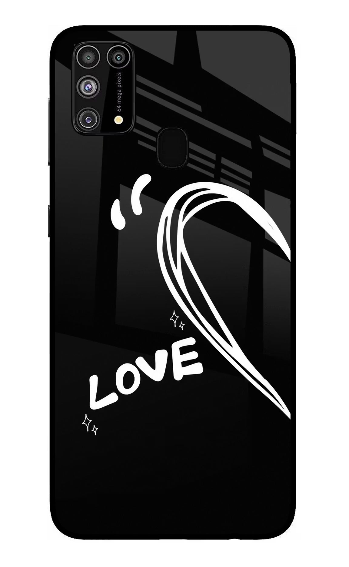 Love Line Samsung M31/F41 Glass Case - Love Line Samsung M31/F41 Glass Case Love Line Samsung M31/F41 Glass Case