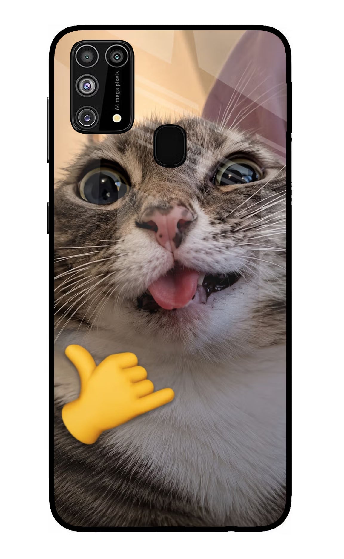 Silly Cat Call Samsung M31/F41 Glass Case - Silly Cat Call Samsung M31/F41 Glass Case Silly Cat Call Samsung M31/F41 Glass Case