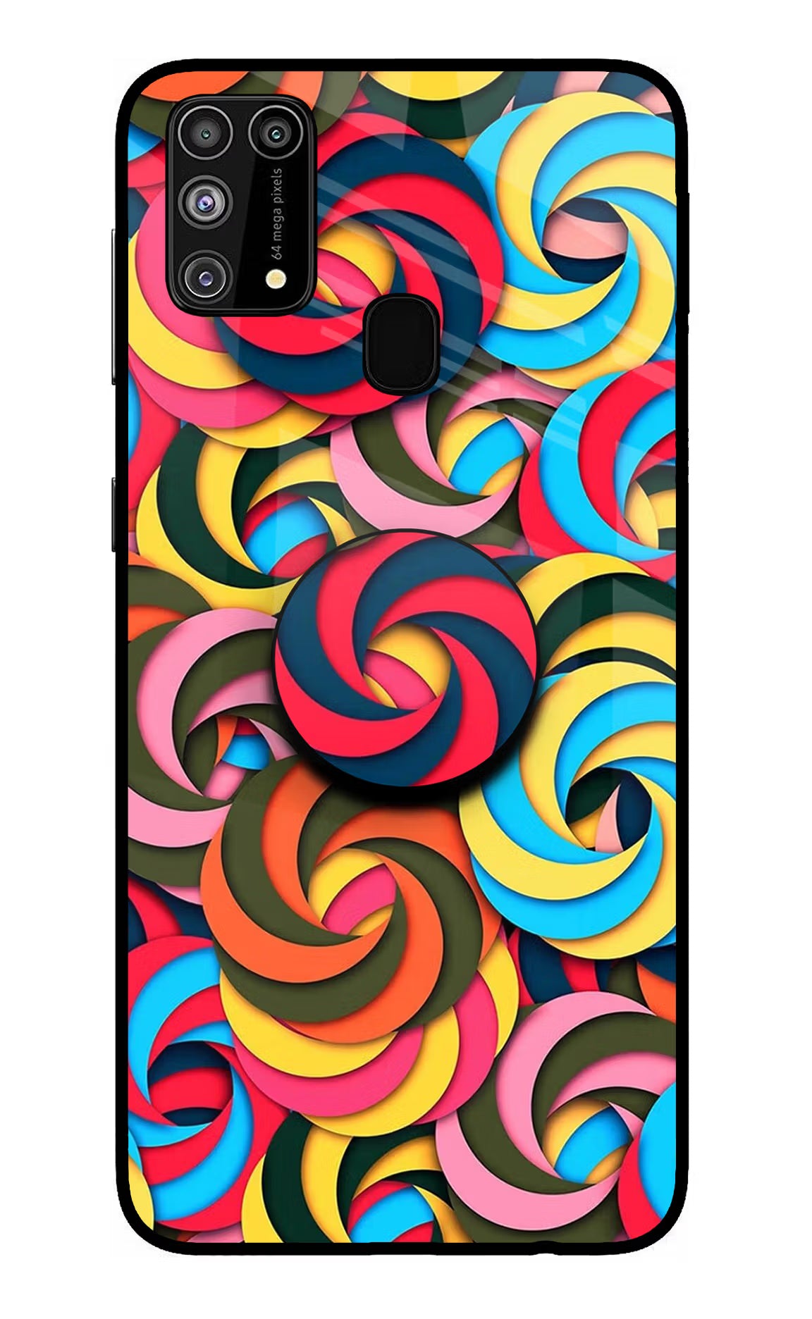 Spiral Pattern Samsung M31/F41 Glass Case - Spiral Pattern Samsung M31/F41 Glass Case Spiral Pattern Samsung M31/F41 Glass Case