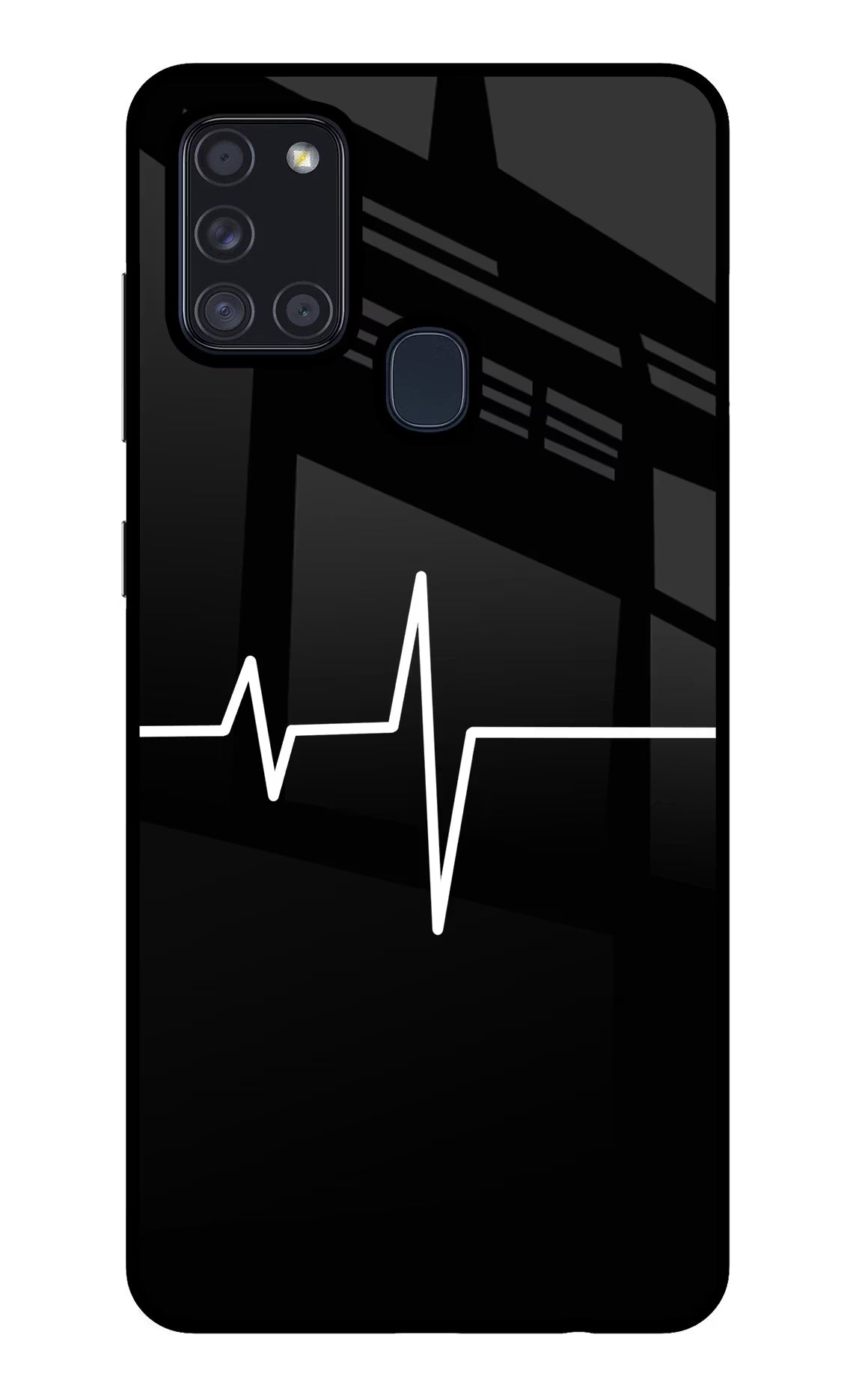 Heart Beats Samsung A21s Back Cover - Heart Beats Samsung A21s Glass Case Back Cover by Casekaro Heart Beats Samsung A21s Glass Case Back Cover by Casekaro