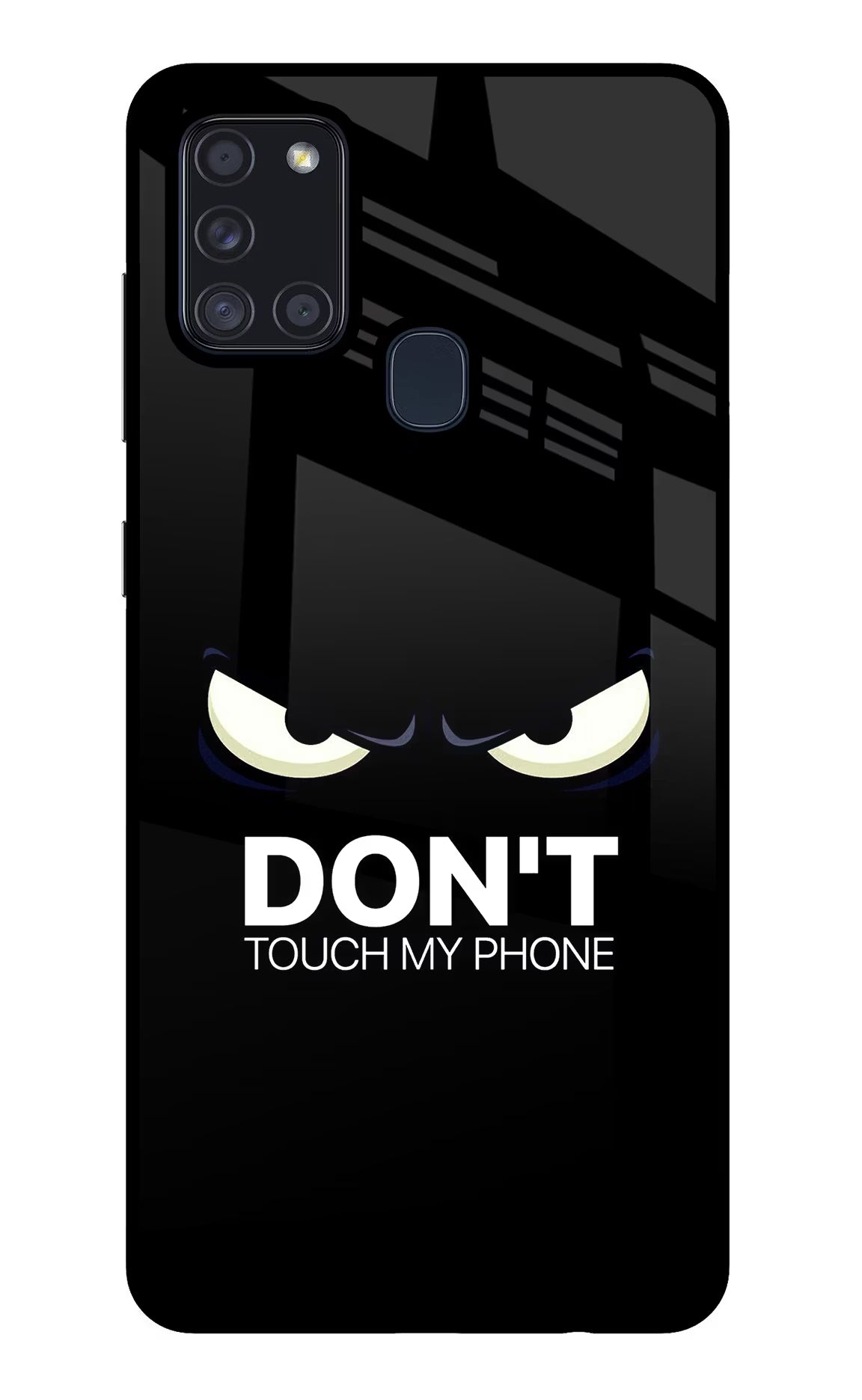 Don'T Touch My Phone Samsung A21s Back Cover - Don'T Touch My Phone Samsung A21s Glass Case Back Cover by Casekaro Don'T Touch My Phone Samsung A21s Glass Case Back Cover by Casekaro