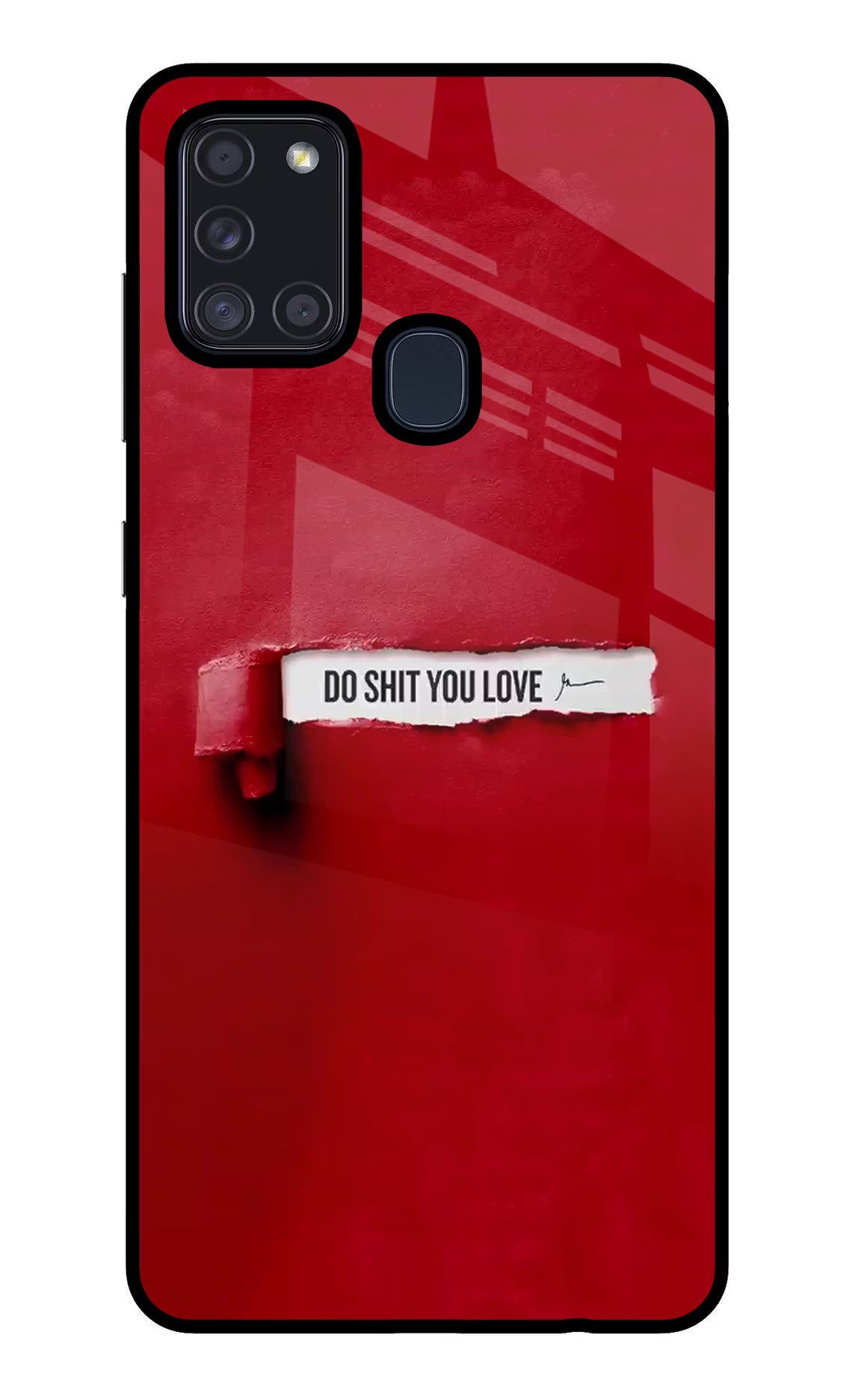 Do Shit You Love Samsung A21s Back Cover - Do Shit You Love Samsung A21s Glass Case Back Cover by Casekaro Do Shit You Love Samsung A21s Glass Case Back Cover by Casekaro