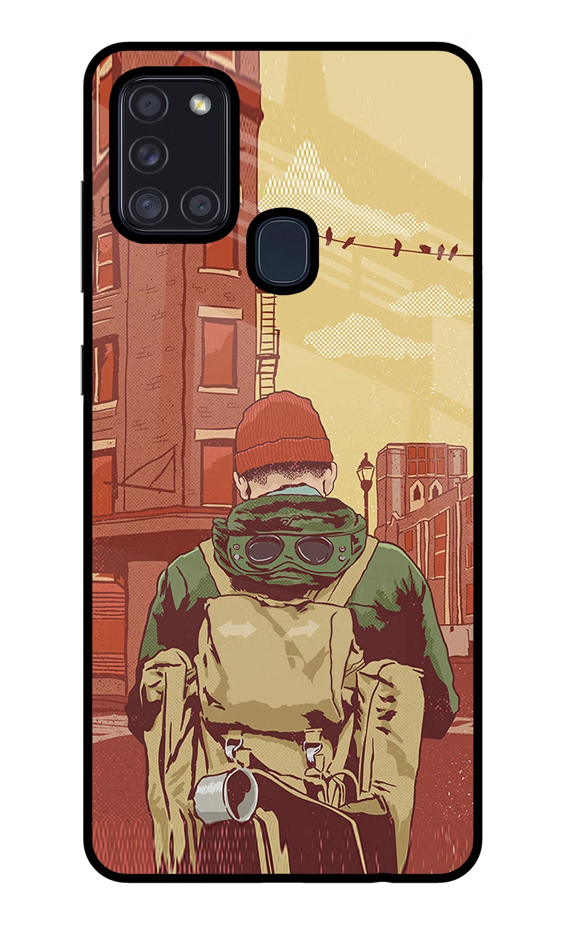 Adventurous Samsung A21s Back Cover - Adventurous Samsung A21s Glass Case Back Cover by Casekaro Adventurous Samsung A21s Glass Case Back Cover by Casekaro