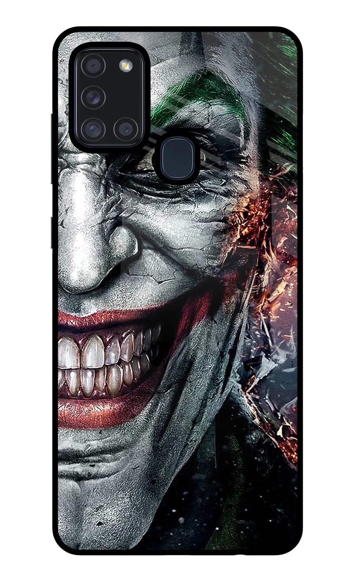 Joker Cam Samsung A21s Glass Case - Joker Cam Samsung A21s Glass Case Joker Cam Samsung A21s Glass Case