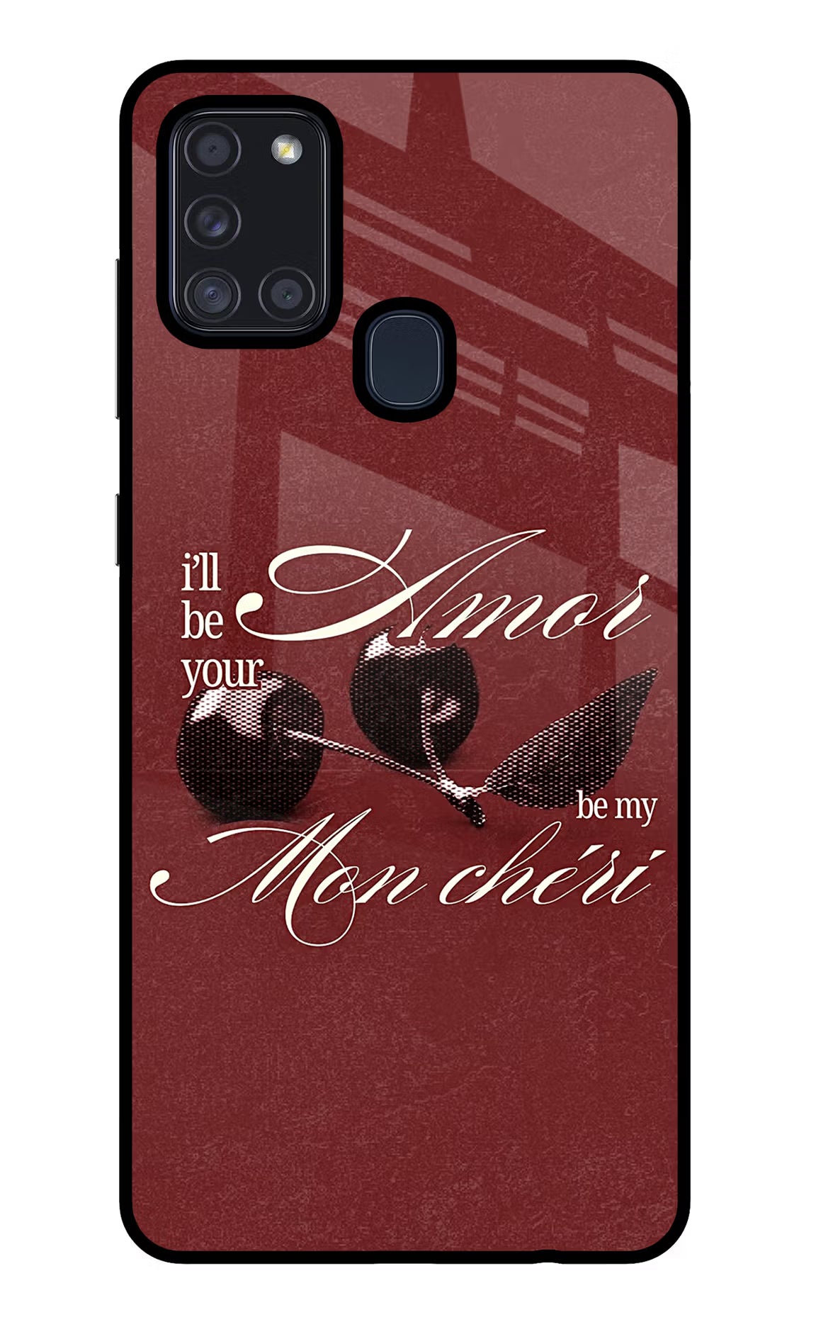 Velvet Cherry Samsung A21s Glass Case - Velvet Cherry Samsung A21s Glass Case Velvet Cherry Samsung A21s Glass Case