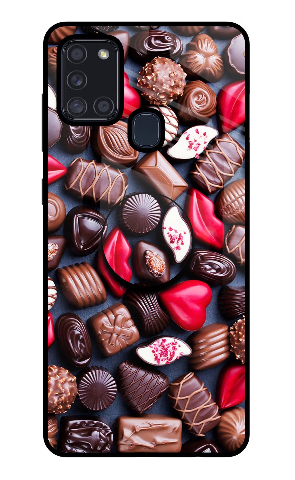Chocolates Samsung A21s Pop Case - Chocolates Samsung A21s Pop Case by Casekaro Chocolates Samsung A21s Pop Case by Casekaro