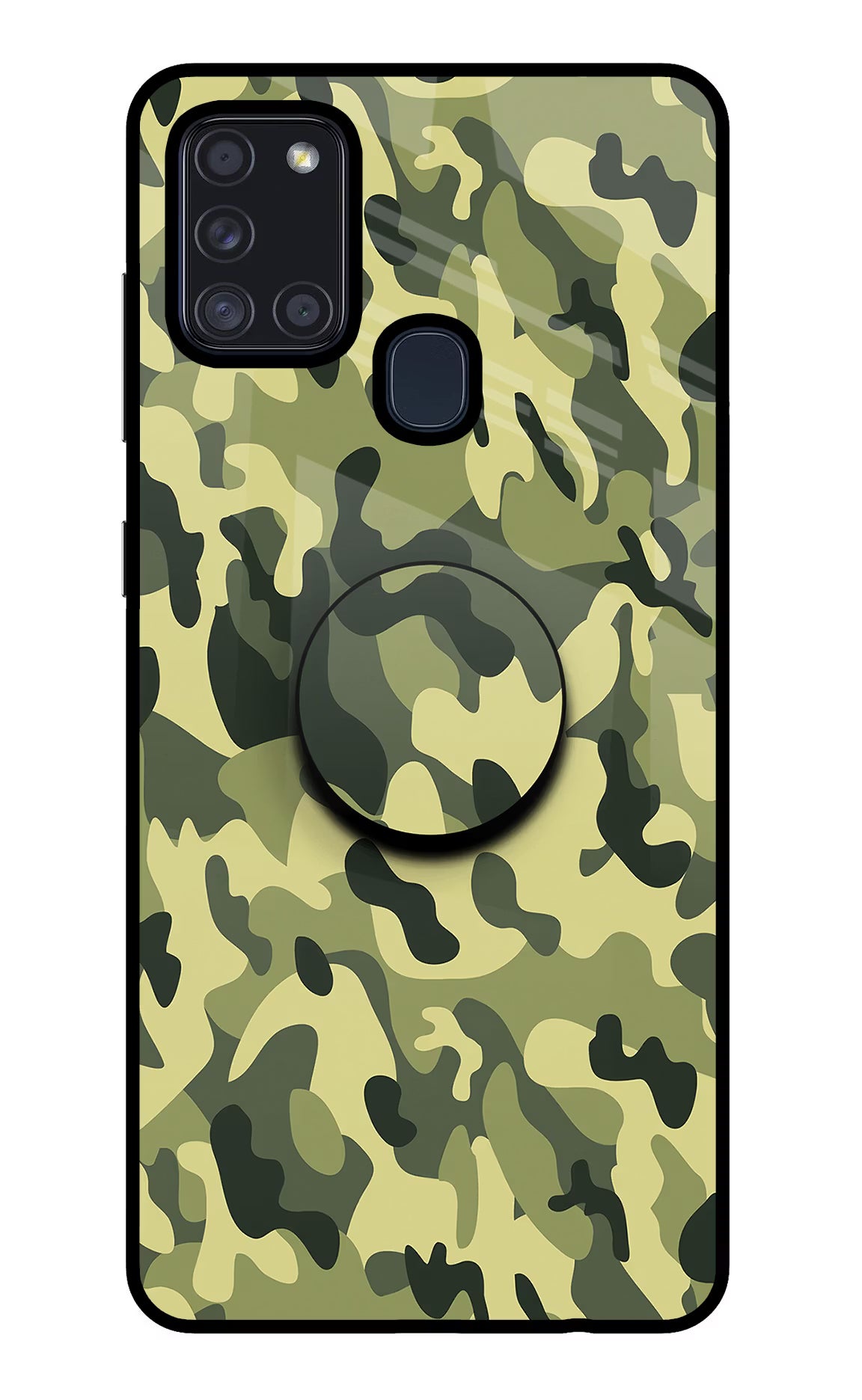 Camouflage Samsung A21s Glass Case - Camouflage Samsung A21s Glass Case Camouflage Samsung A21s Glass Case