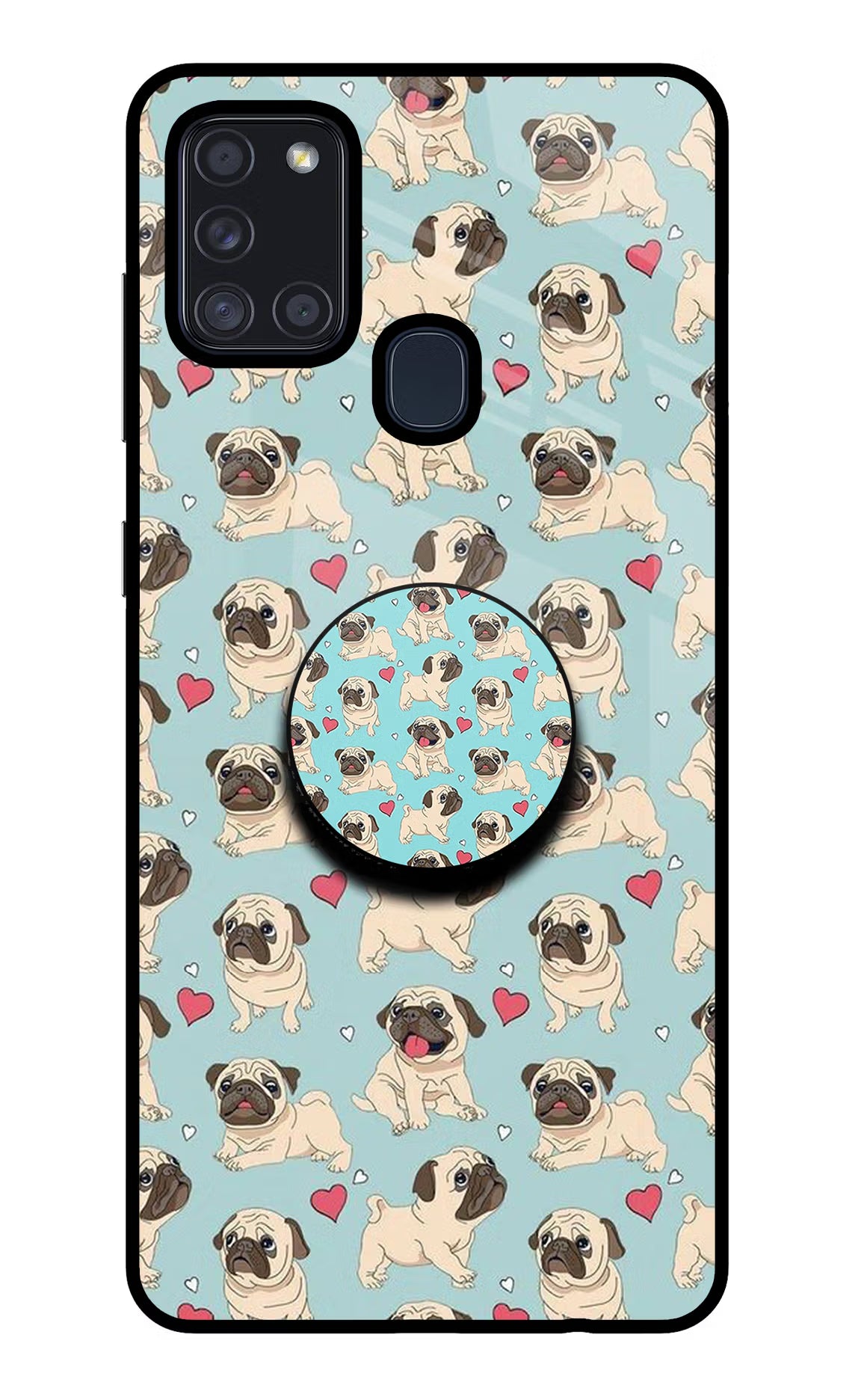 Pug Dog Samsung A21s Glass Case - Pug Dog Samsung A21s Glass Case Pug Dog Samsung A21s Glass Case