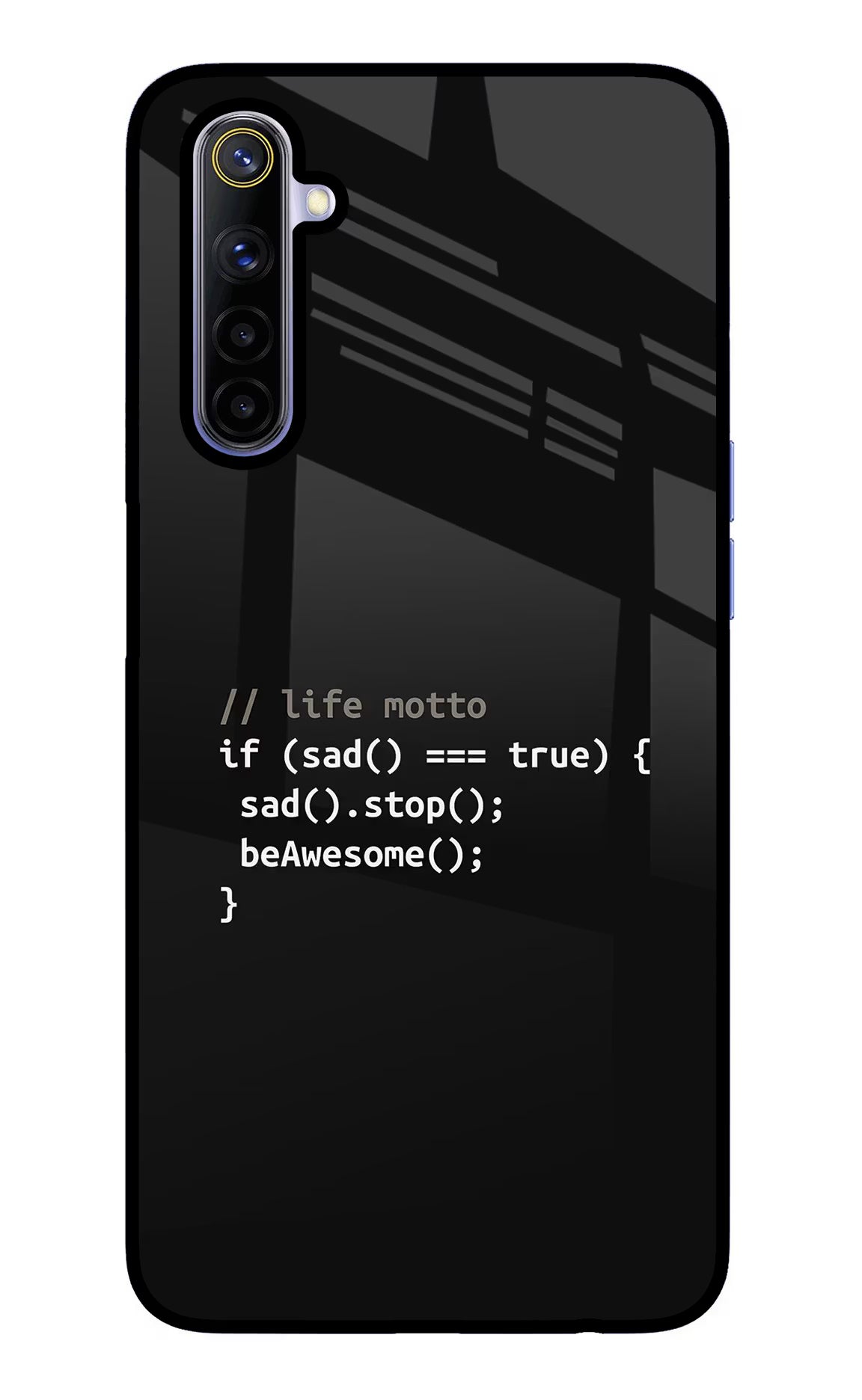 Life Motto Code Realme 6/6i Glass Case - Life Motto Code Realme 6/6i Glass Case Life Motto Code Realme 6/6i Glass Case