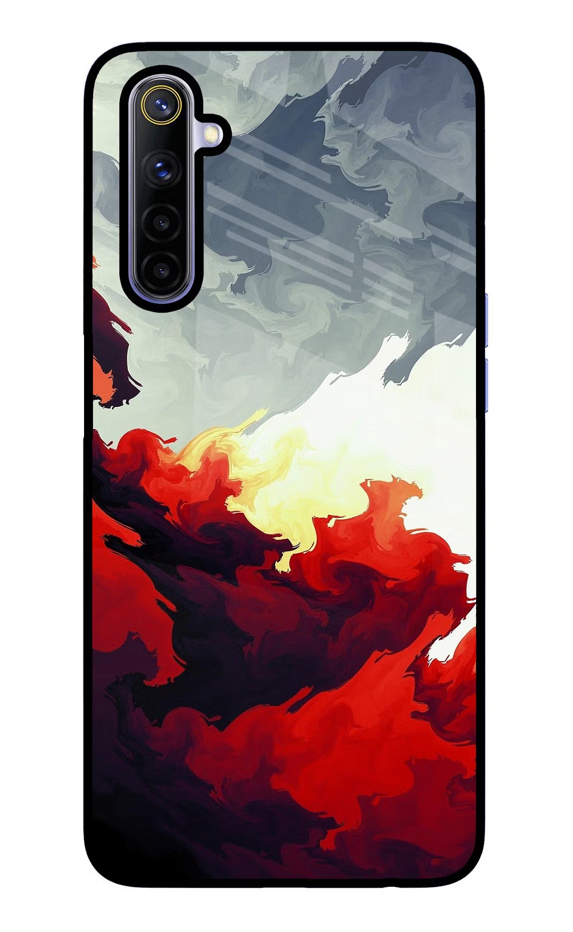 Fire Cloud Realme 6/6i Glass Case - Fire Cloud Realme 6/6i Glass Case Fire Cloud Realme 6/6i Glass Case