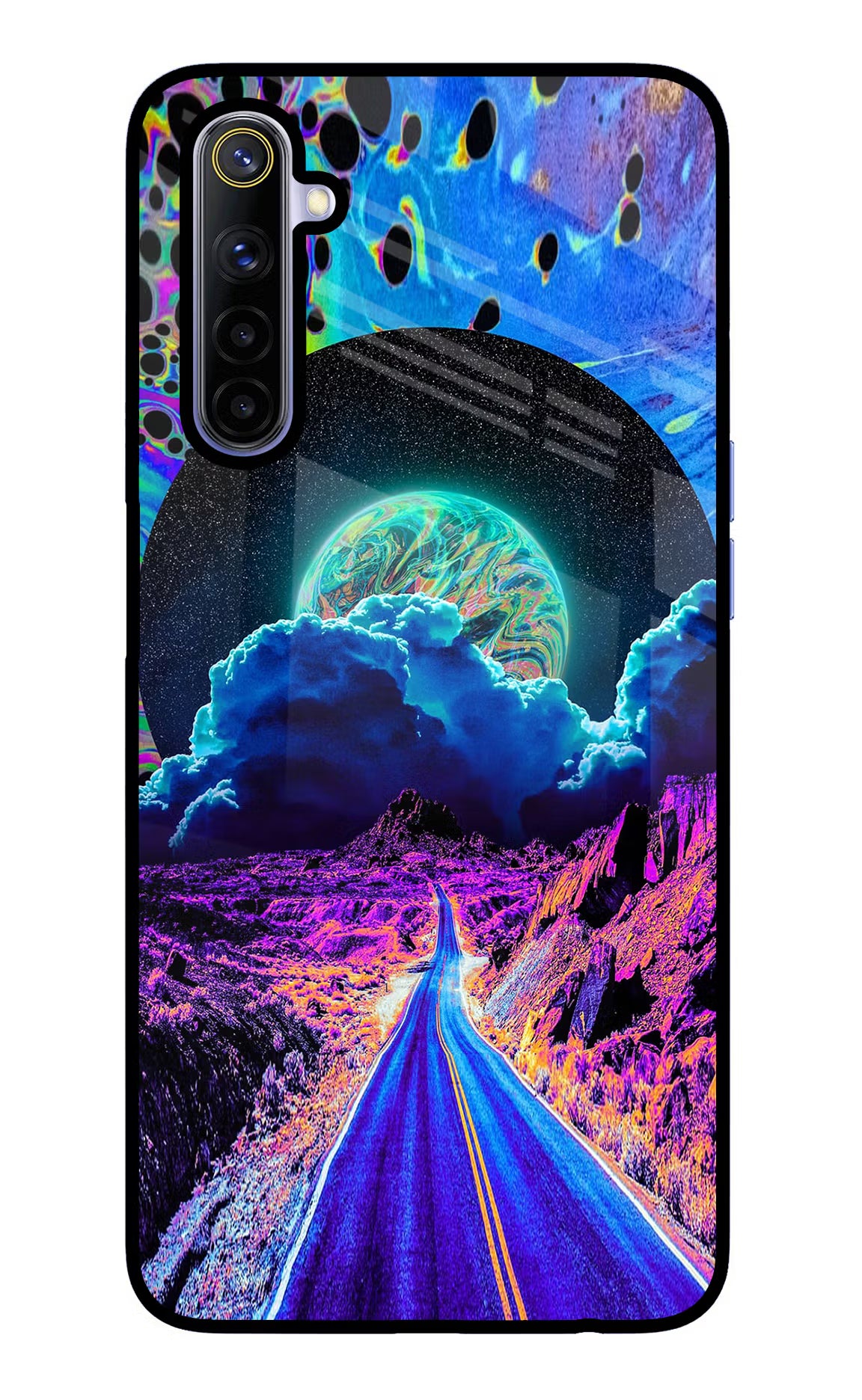 Psychedelic Painting Realme 6/6i Glass Case - Psychedelic Painting Realme 6/6i Glass Case Psychedelic Painting Realme 6/6i Glass Case