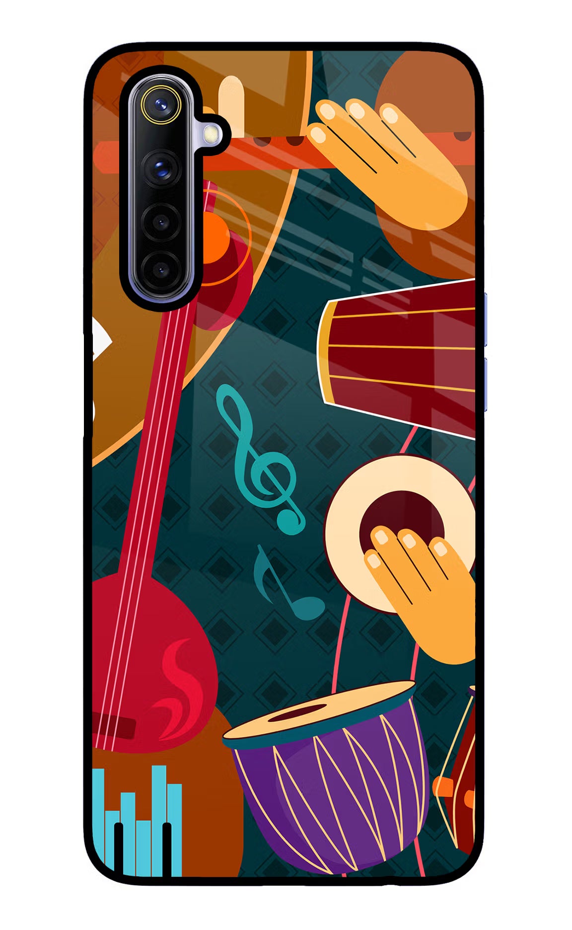 Music Instrument Realme 6/6i Glass Case - Music Instrument Realme 6/6i Glass Case Music Instrument Realme 6/6i Glass Case