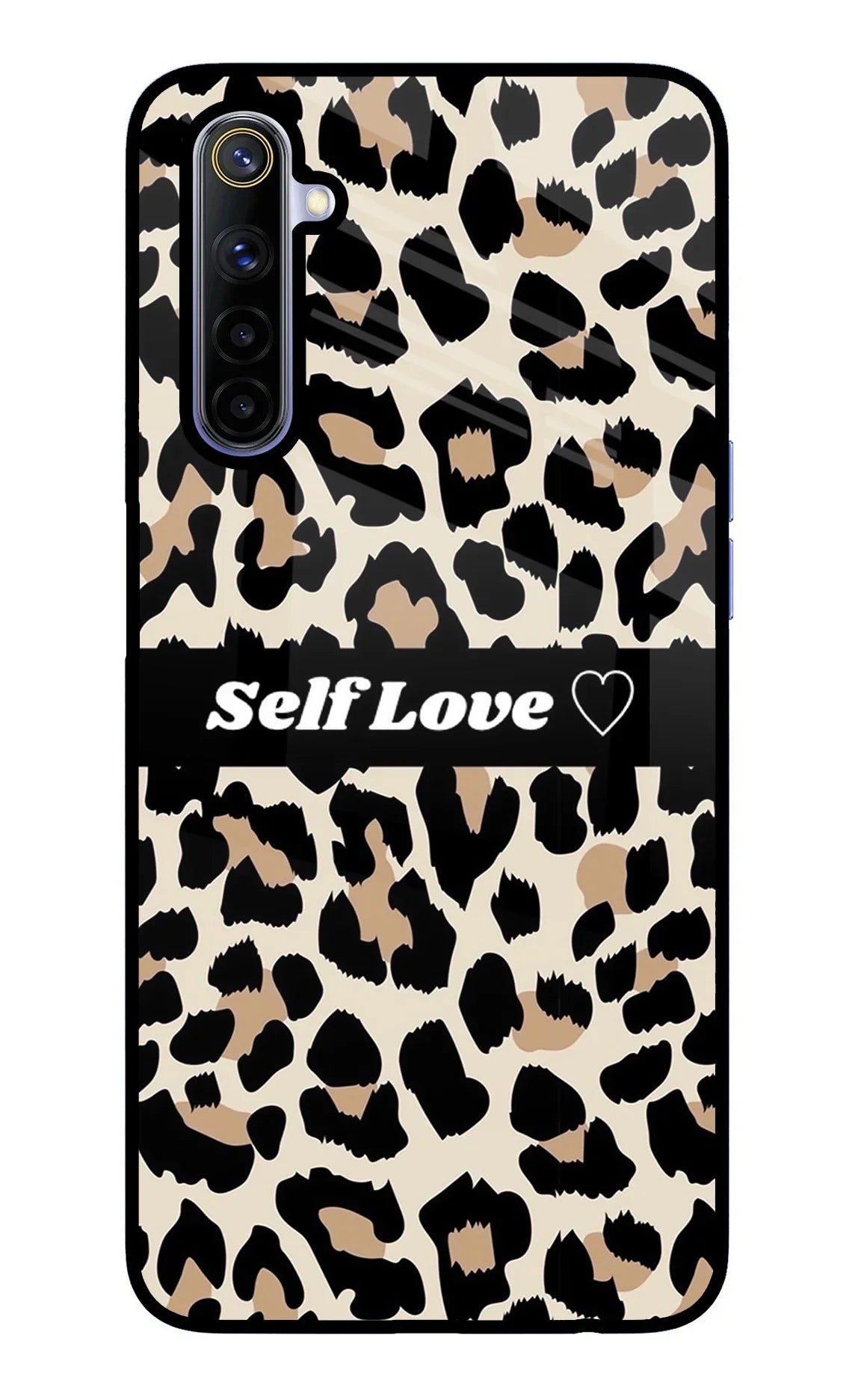 Leopard Print Self Love Realme 6/6i Glass Case - Leopard Print Self Love Realme 6/6i Glass Case Leopard Print Self Love Realme 6/6i Glass Case