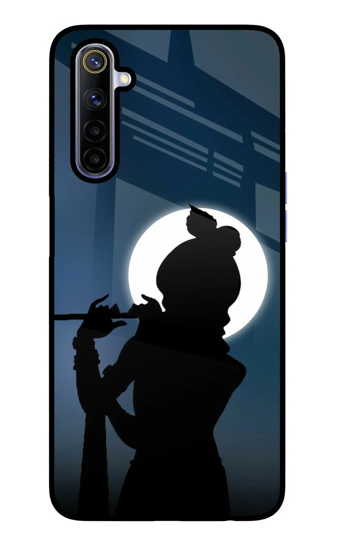 Shri Krishna Silhouette Realme 6/6i Glass Case - Shri Krishna Silhouette Realme 6/6i Glass Case Shri Krishna Silhouette Realme 6/6i Glass Case