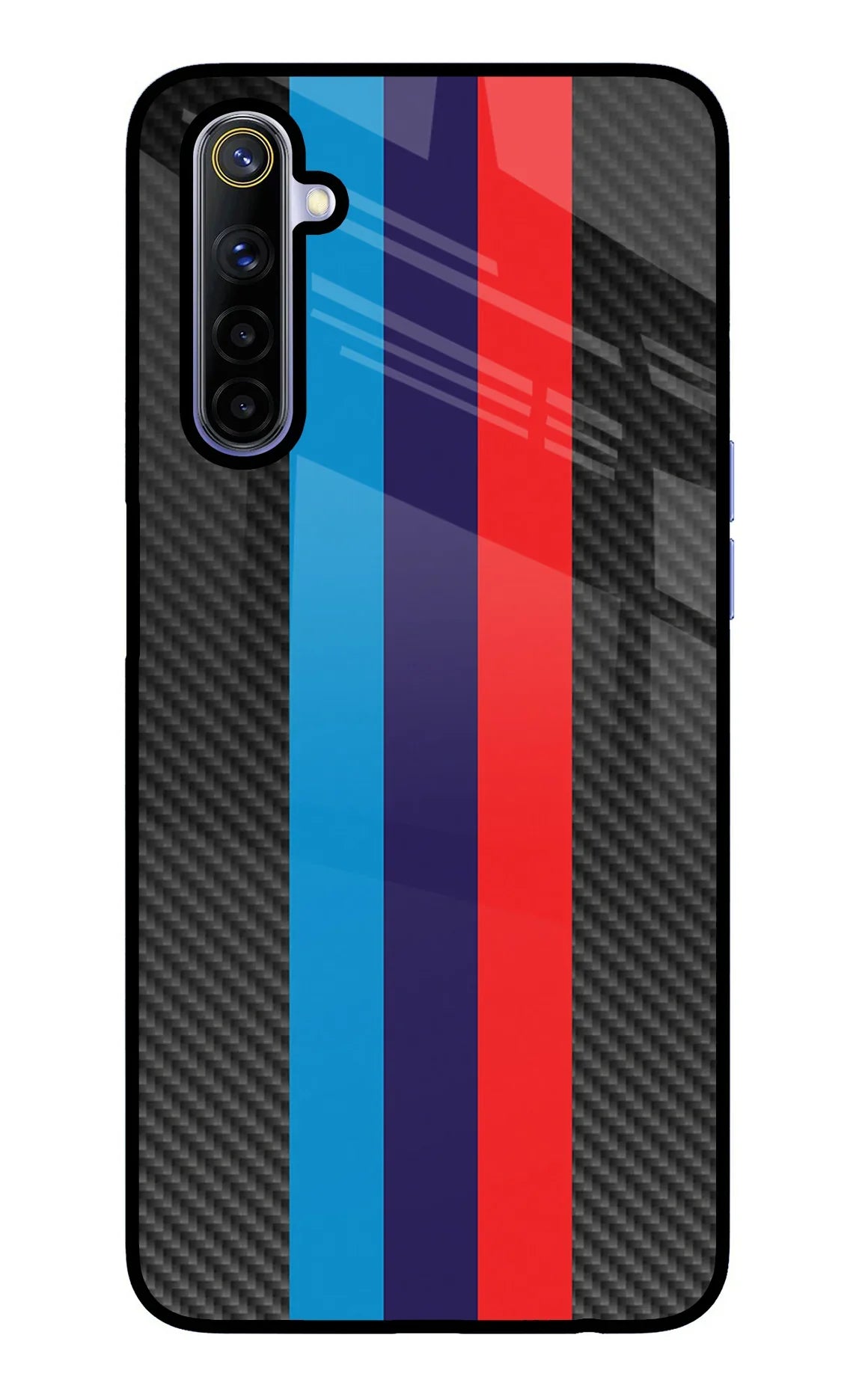 BMW Stripes Pattern Realme 6/6i Glass Case - BMW Stripes Pattern Realme 6/6i Glass Case BMW Stripes Pattern Realme 6/6i Glass Case