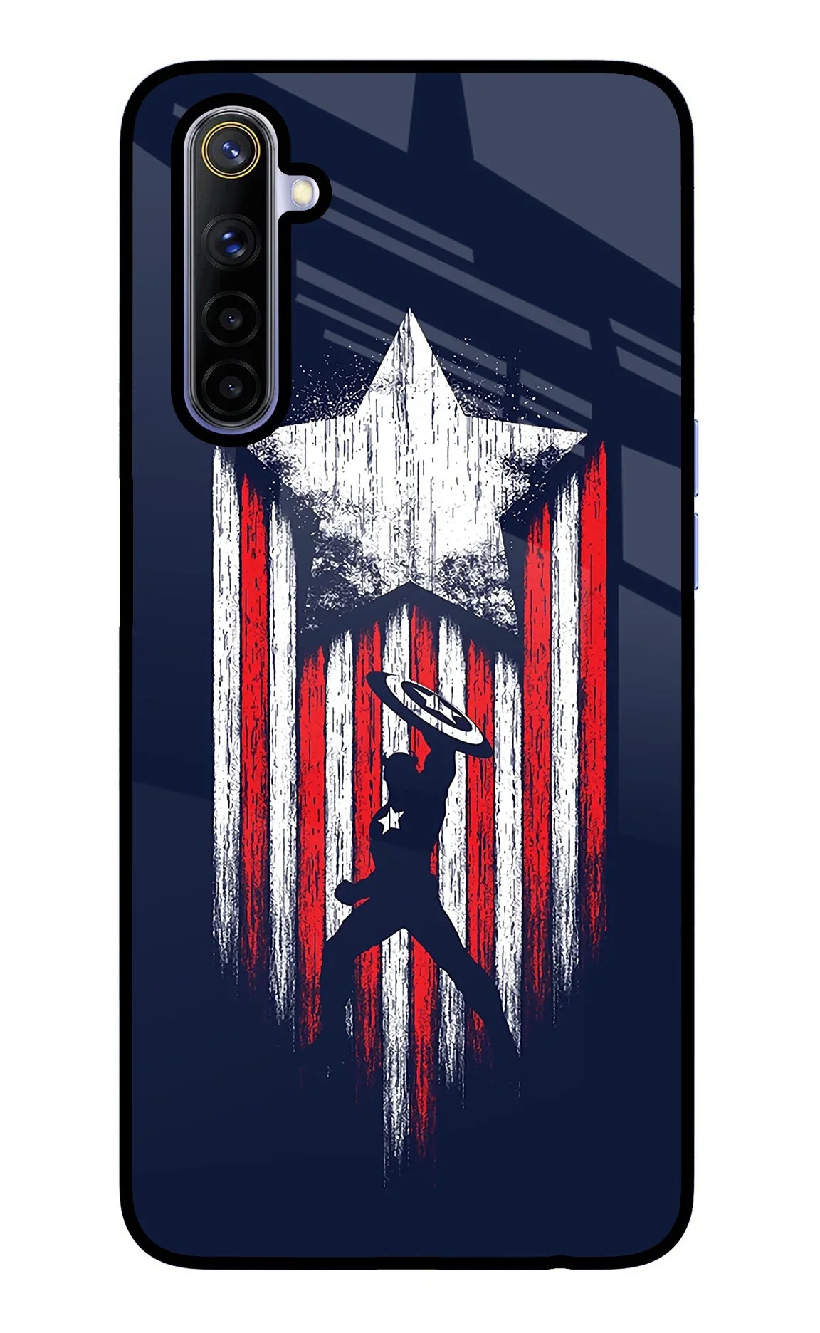 Captain America Marvel Art Realme 6/6i Glass Case - Captain America Marvel Art Realme 6/6i Glass Case Captain America Marvel Art Realme 6/6i Glass Case