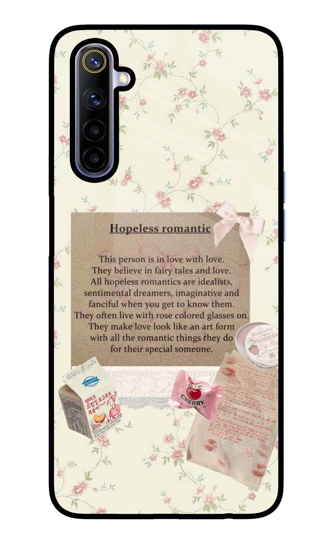 Hopeless Romantic Realme 6/6i Glass Case - Hopeless Romantic Realme 6/6i Glass Case Hopeless Romantic Realme 6/6i Glass Case