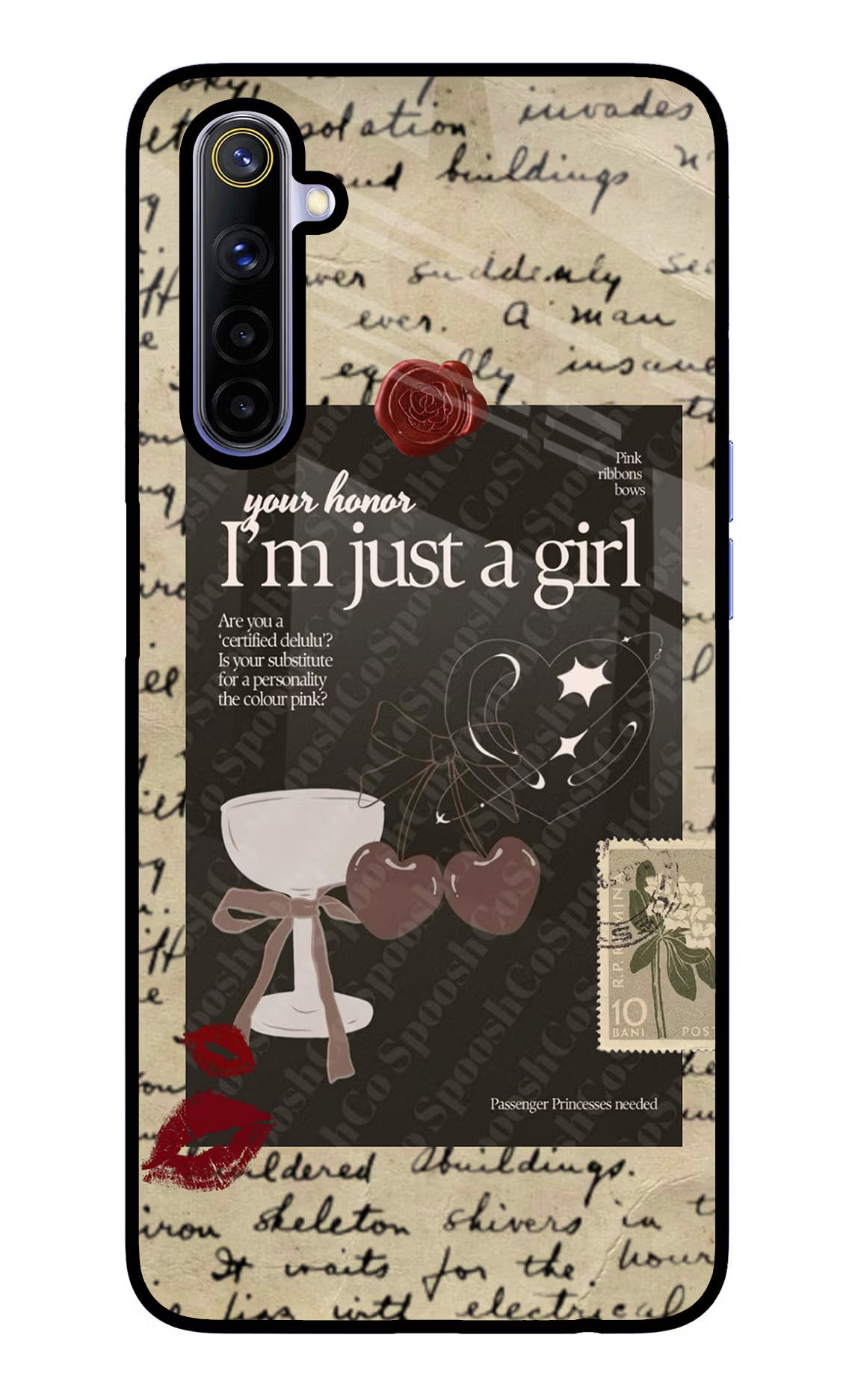 I am just a girl Realme 6/6i Glass Case - I am just a girl Realme 6/6i Glass Case I am just a girl Realme 6/6i Glass Case