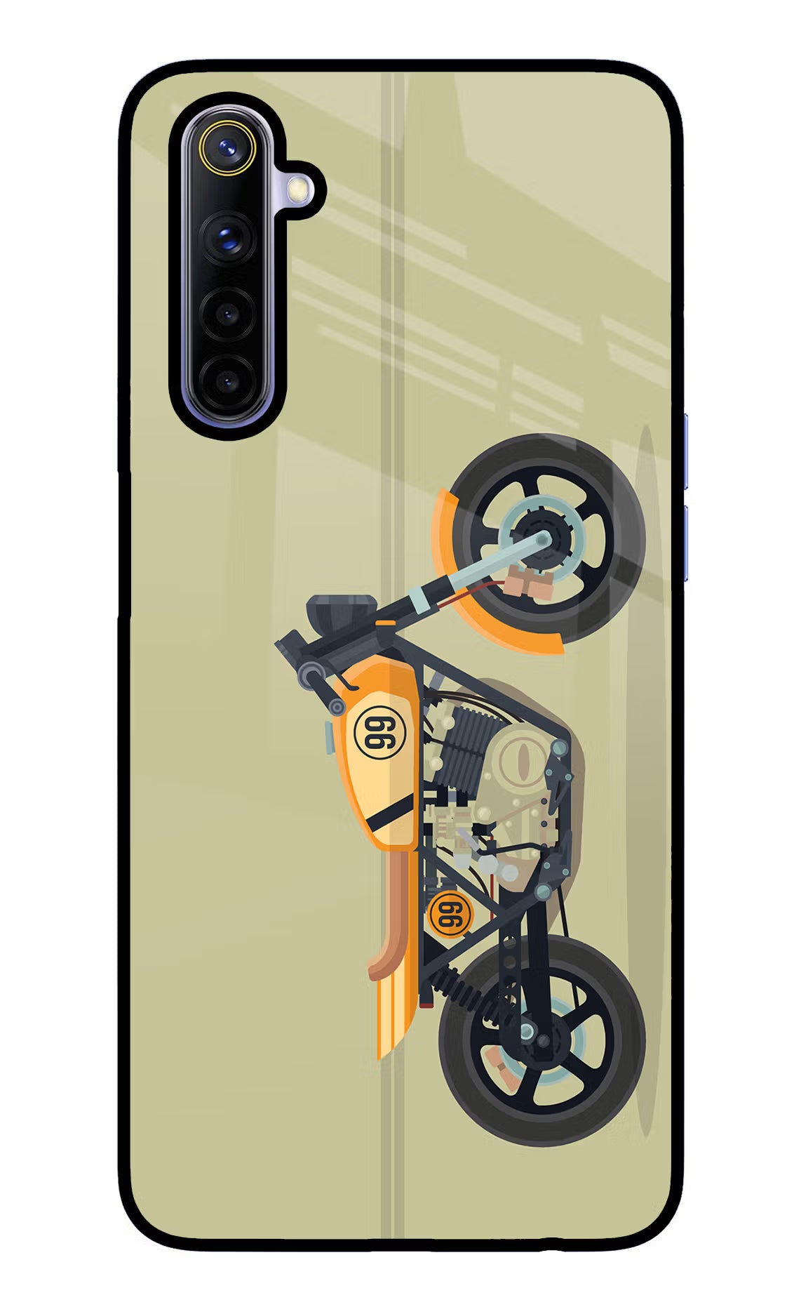 Vertical Speedster Realme 6/6i Glass Case - Vertical Speedster Realme 6/6i Glass Case Vertical Speedster Realme 6/6i Glass Case