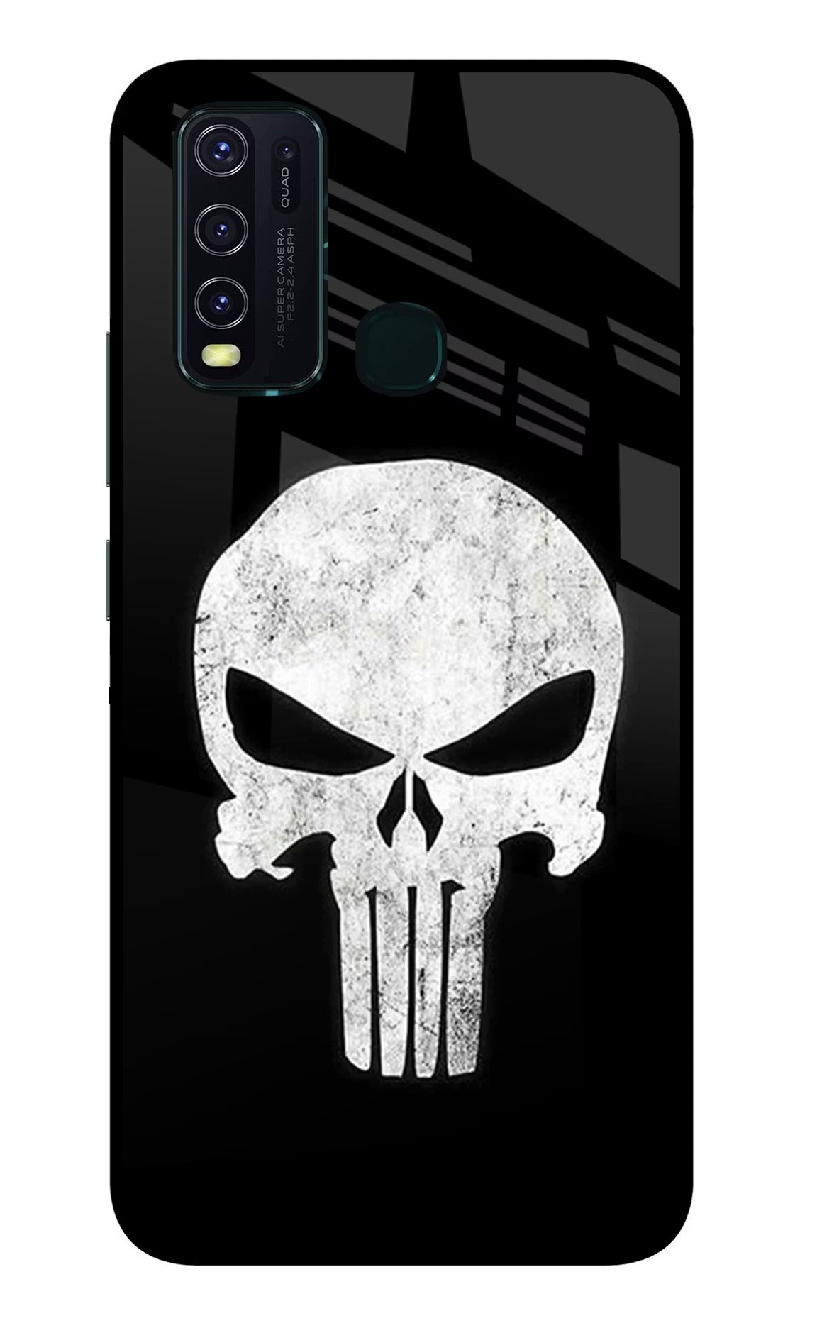 Punisher Skull Vivo Y30/Y50 Glass Case - Punisher Skull Vivo Y30/Y50 Glass Case Punisher Skull Vivo Y30/Y50 Glass Case