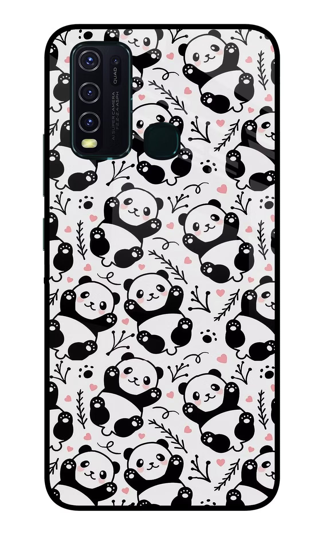 Cute Panda Vivo Y30/Y50 Glass Case - Cute Panda Vivo Y30/Y50 Glass Case Cute Panda Vivo Y30/Y50 Glass Case