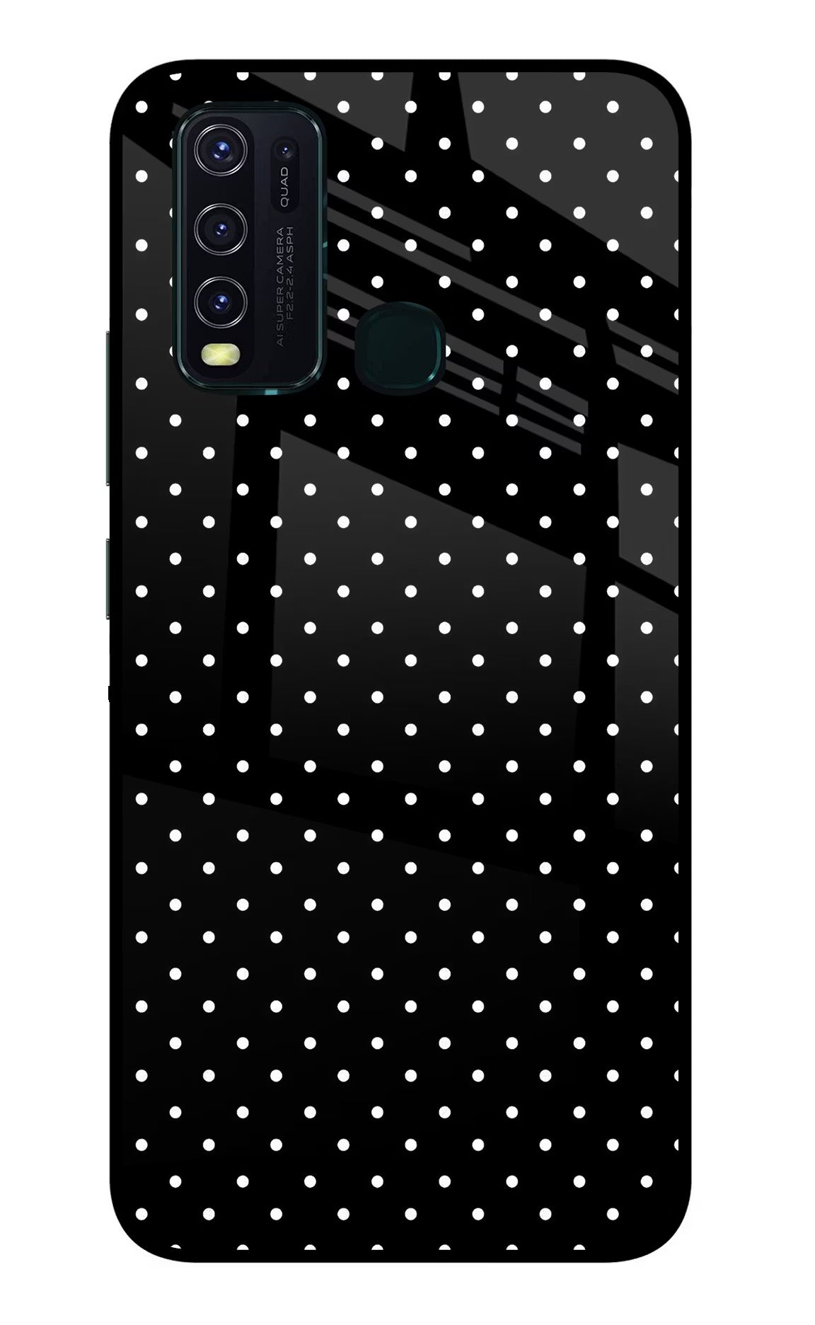 White Dots Vivo Y30/Y50 Glass Case - White Dots Vivo Y30/Y50 Glass Case White Dots Vivo Y30/Y50 Glass Case