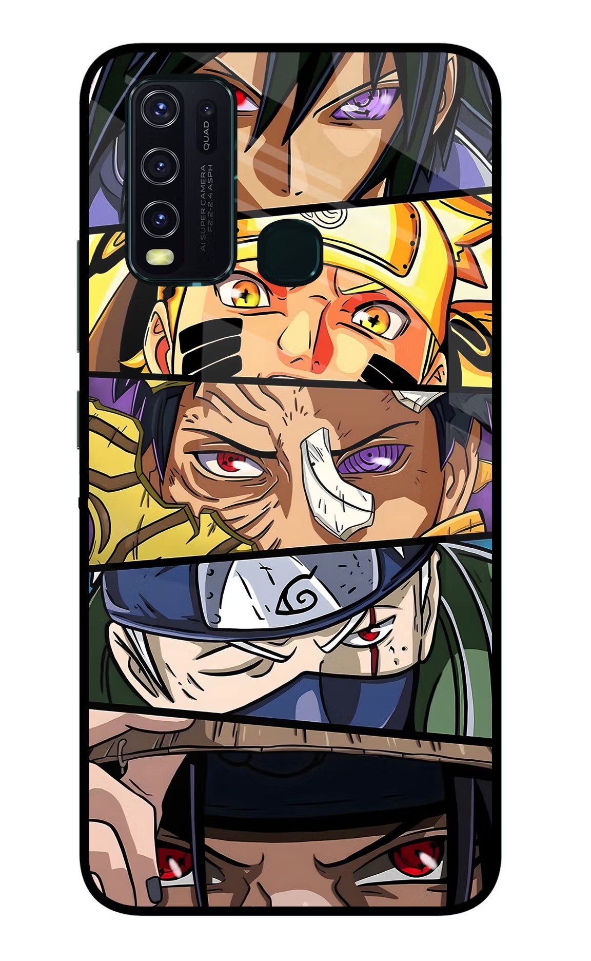 Naruto Character Vivo Y30/Y50 Glass Case - Naruto Character Vivo Y30/Y50 Glass Case Naruto Character Vivo Y30/Y50 Glass Case