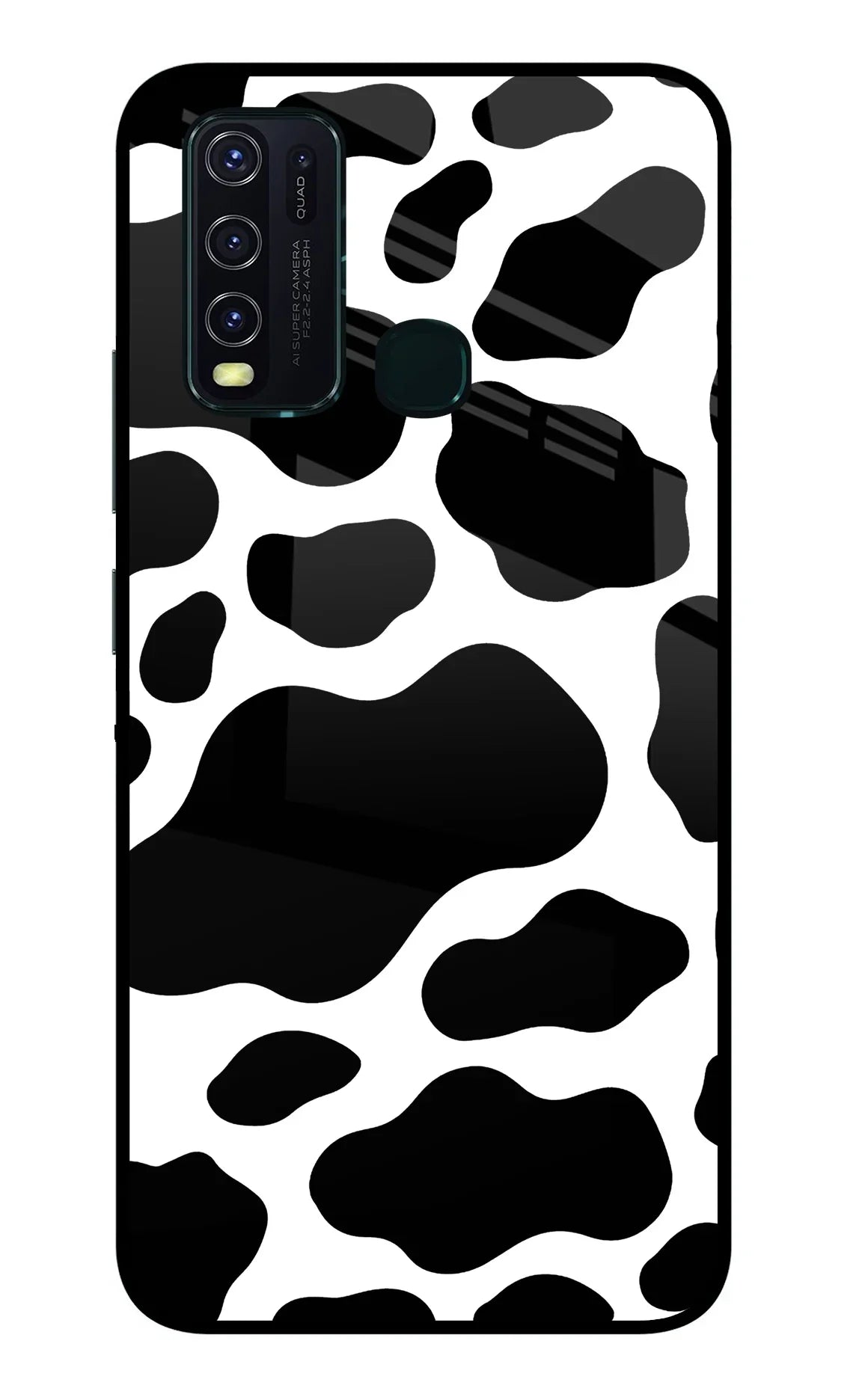 Cow Spots Vivo Y30/Y50 Glass Case - Cow Spots Vivo Y30/Y50 Glass Case Cow Spots Vivo Y30/Y50 Glass Case