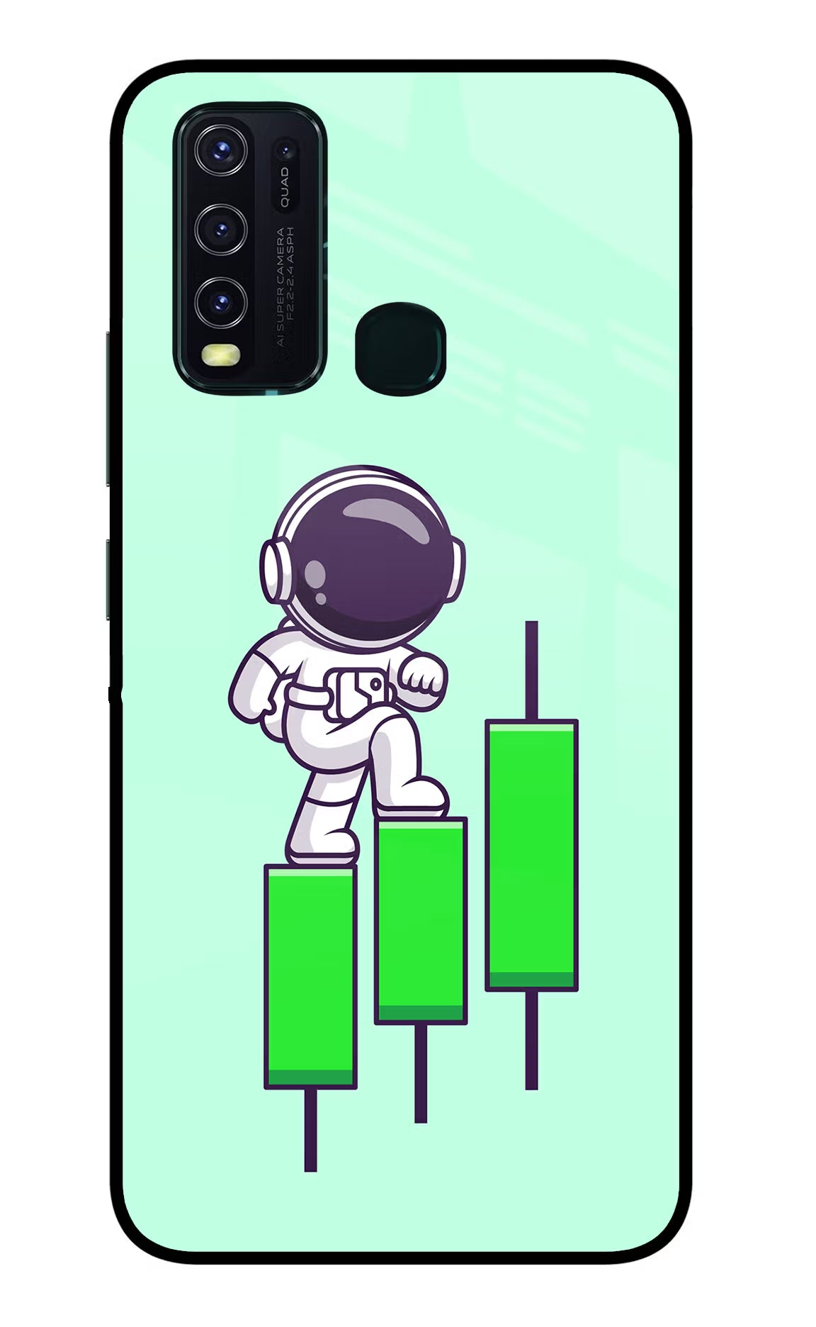 Astronaut Trader Vivo Y30/Y50 Glass Case - Astronaut Trader Vivo Y30/Y50 Glass Case Astronaut Trader Vivo Y30/Y50 Glass Case