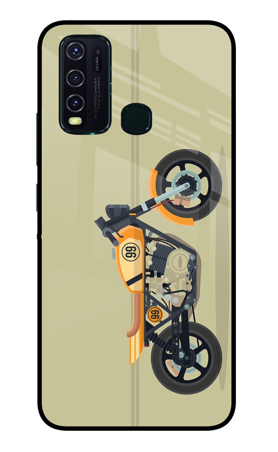 Vertical Speedster Vivo Y30/Y50 Glass Case - Vertical Speedster Vivo Y30/Y50 Glass Case Vertical Speedster Vivo Y30/Y50 Glass Case
