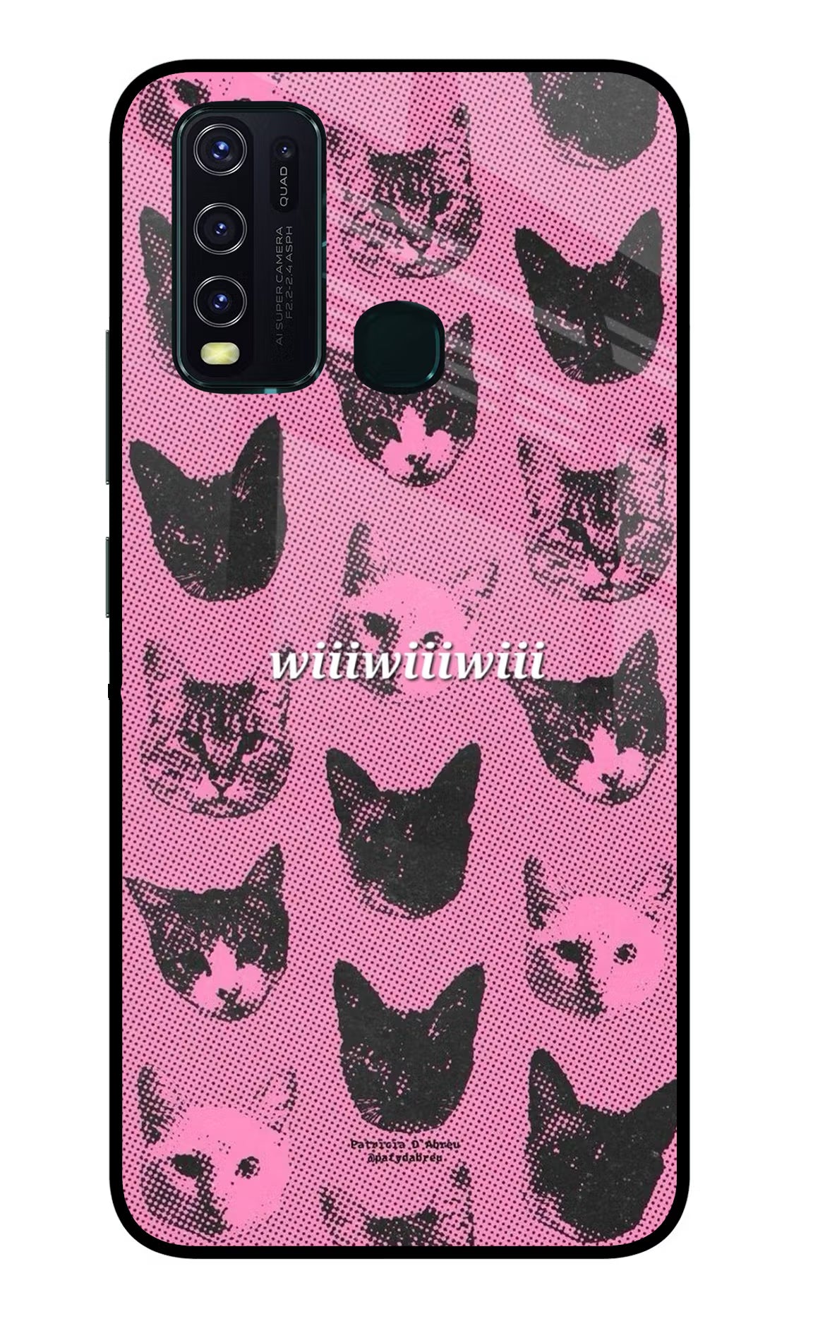 Pink Cats Vivo Y30/Y50 Glass Case - Pink Cats Vivo Y30/Y50 Glass Case Pink Cats Vivo Y30/Y50 Glass Case