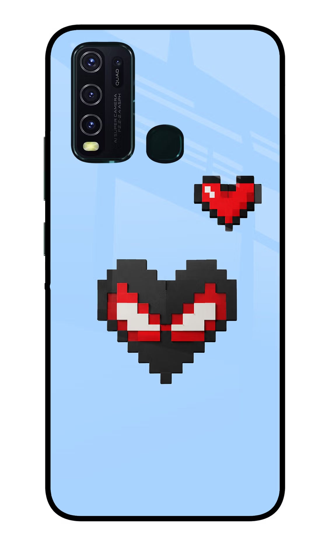 Peter Heart Vivo Y30/Y50 Glass Case - Peter Heart Vivo Y30/Y50 Glass Case Peter Heart Vivo Y30/Y50 Glass Case