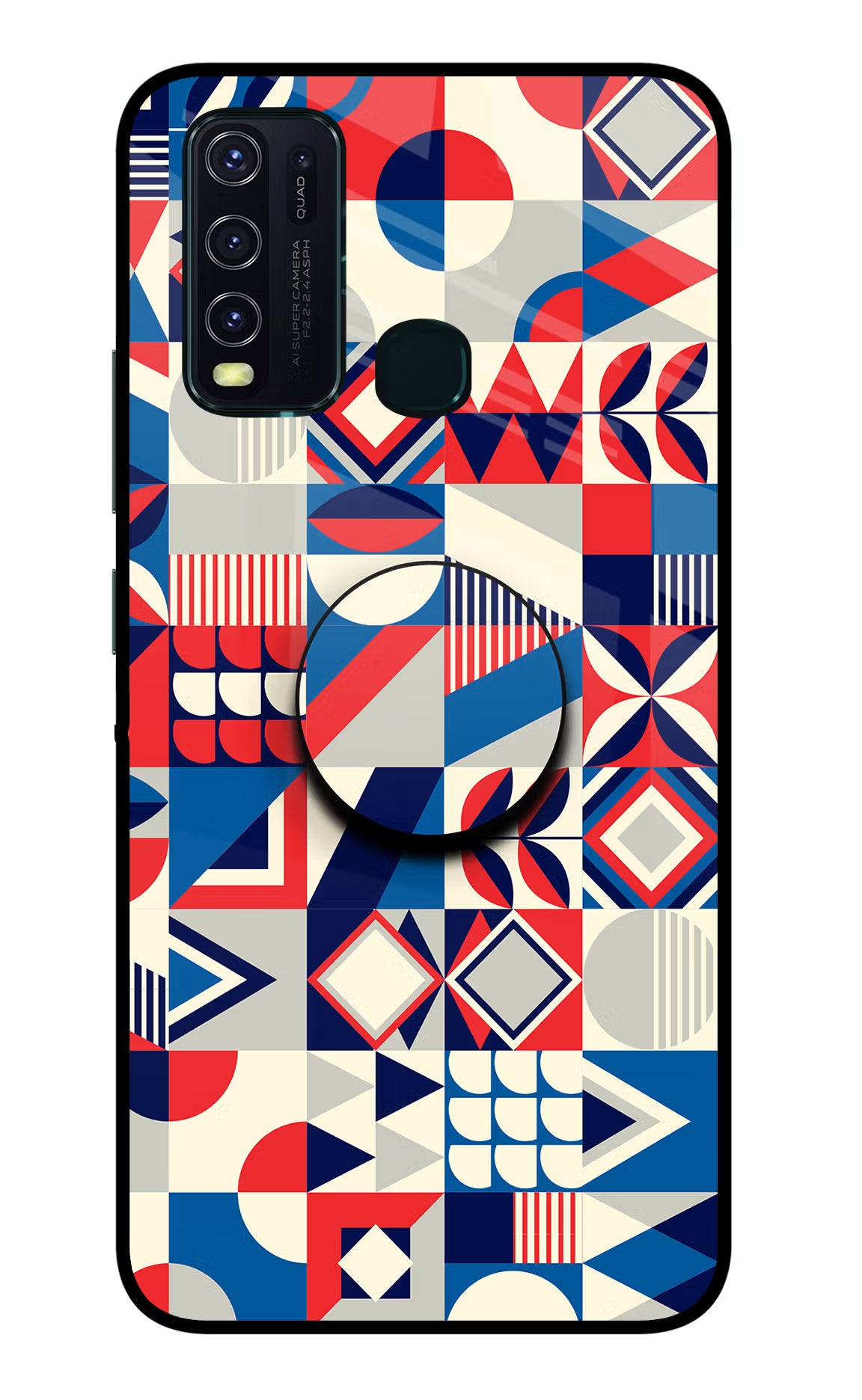Colorful Pattern Vivo Y30/Y50 Glass Case - Colorful Pattern Vivo Y30/Y50 Glass Case Colorful Pattern Vivo Y30/Y50 Glass Case