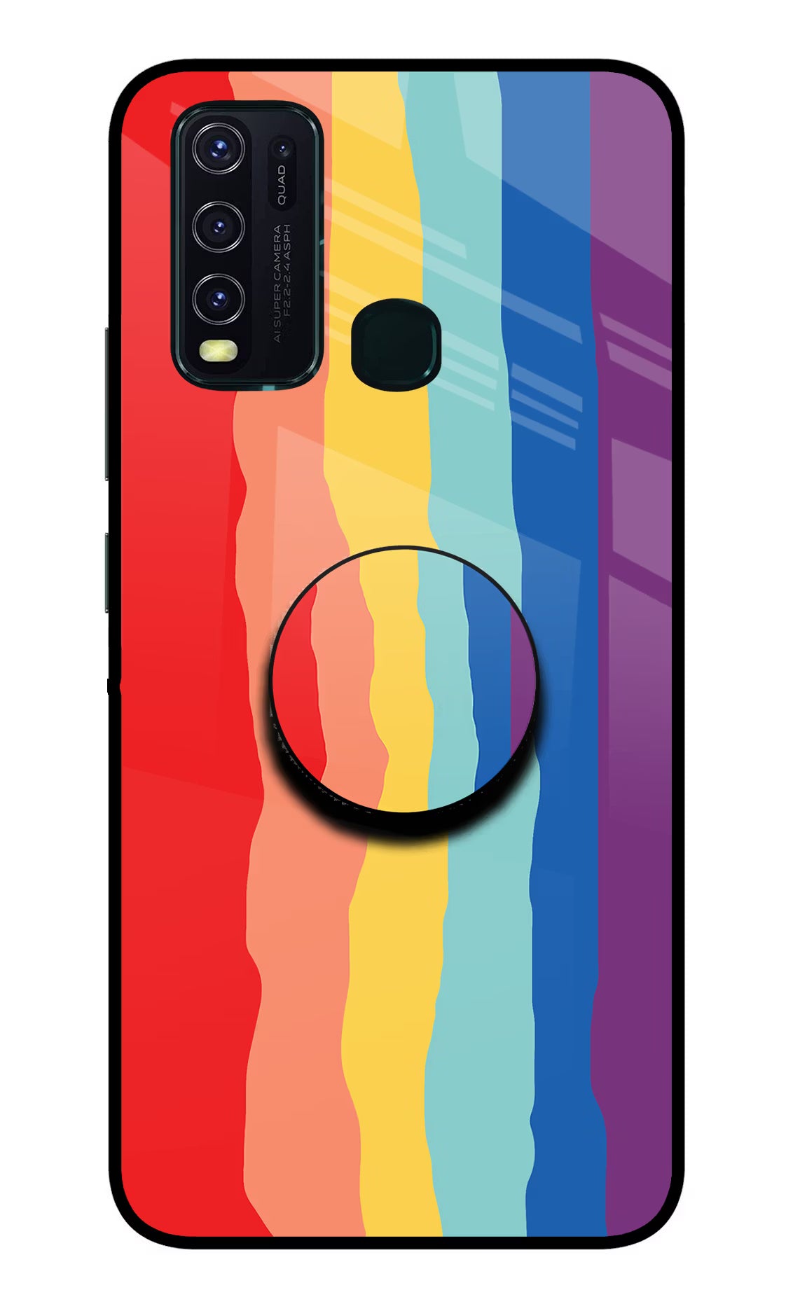 Rainbow Vivo Y30/Y50 Glass Case - Rainbow Vivo Y30/Y50 Glass Case Rainbow Vivo Y30/Y50 Glass Case