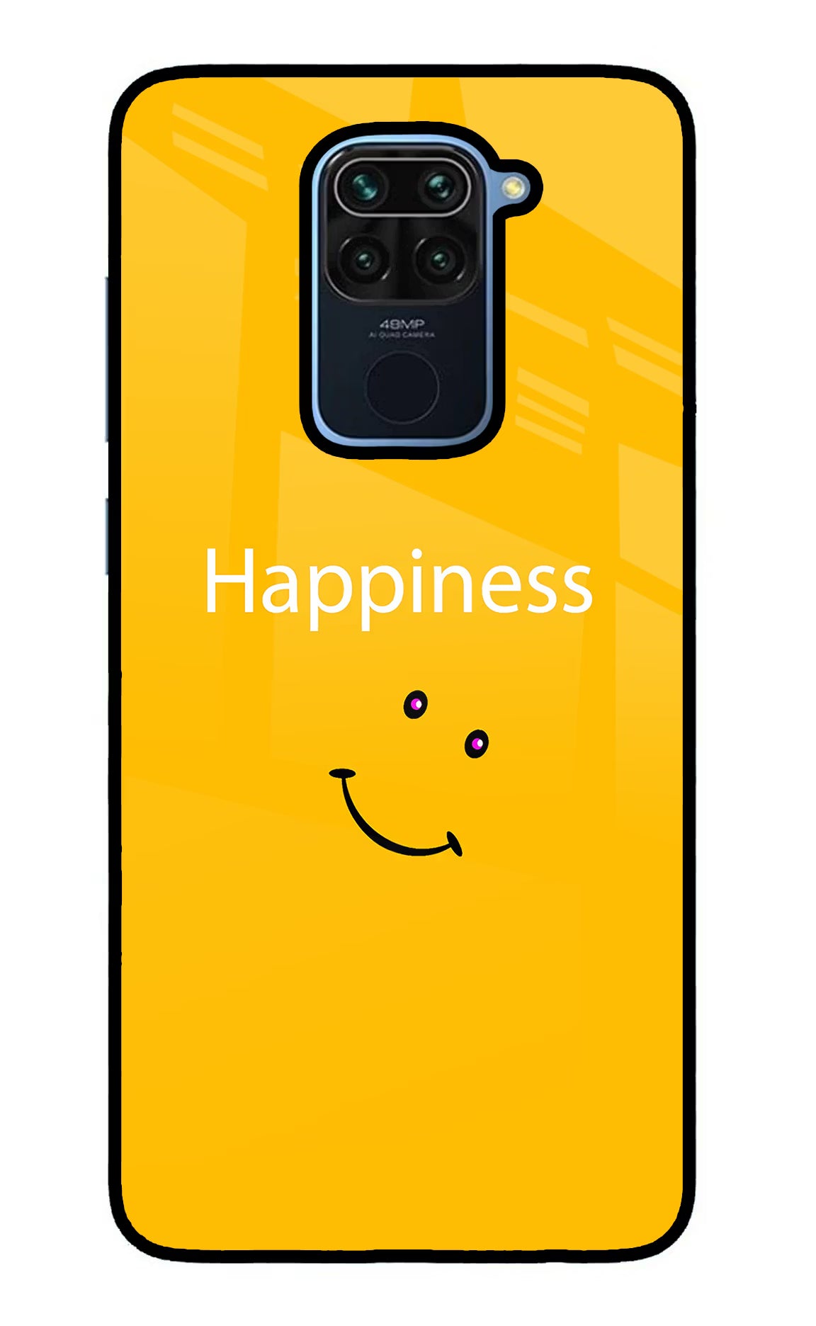 Happiness With Smiley Redmi Note 9 Back Cover - Happiness With Smiley Redmi Note 9 Glass Case Back Cover by Casekaro Happiness With Smiley Redmi Note 9 Glass Case Back Cover by Casekaro