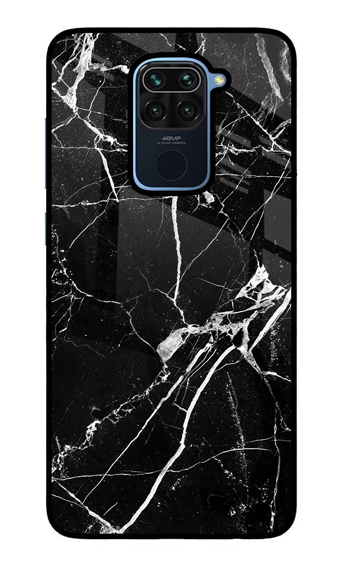 Black Marble Pattern Redmi Note 9 Glass Case - Black Marble Pattern Redmi Note 9 Glass Case Black Marble Pattern Redmi Note 9 Glass Case