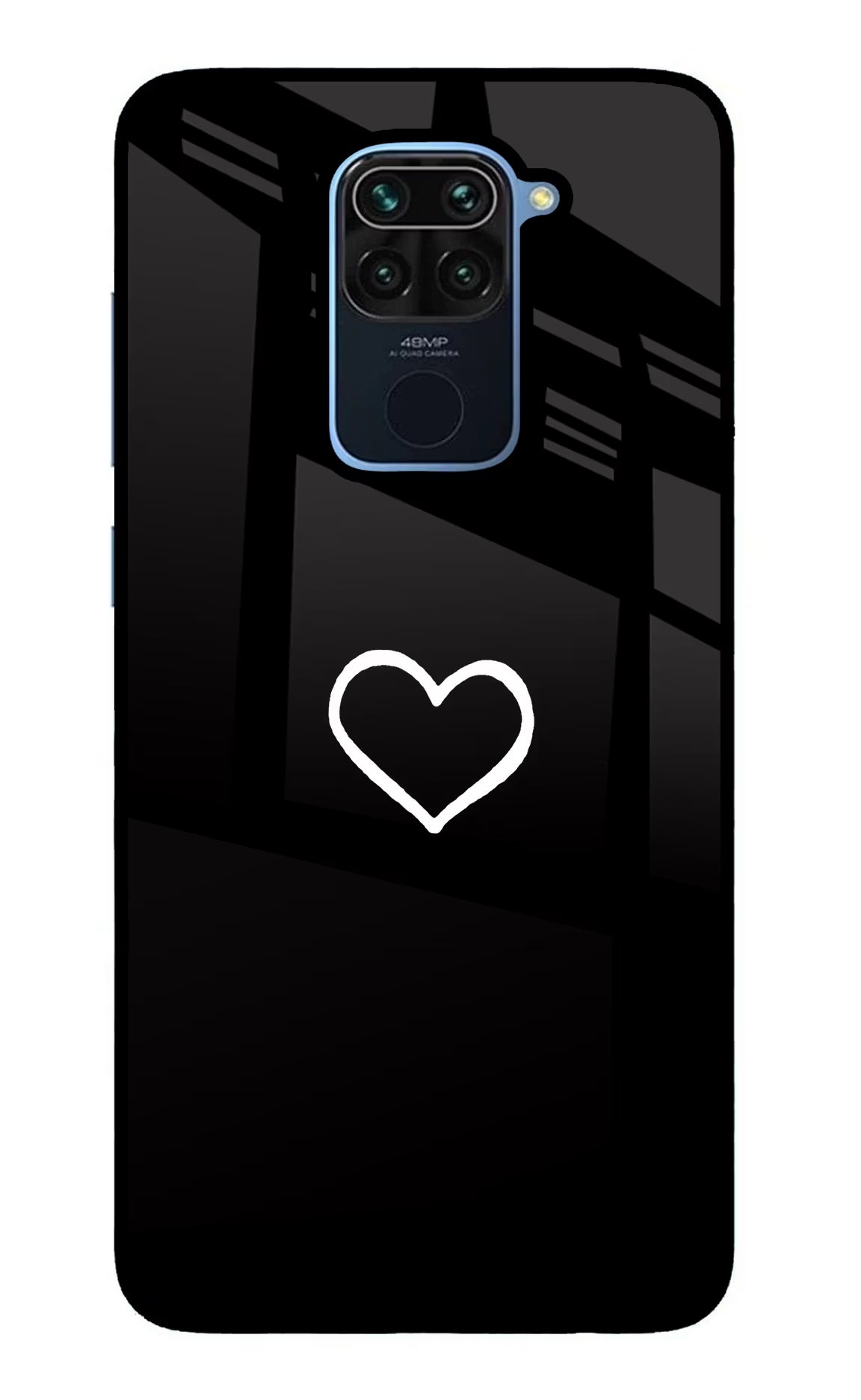 Heart Redmi Note 9 Back Cover - Heart Redmi Note 9 Glass Case Back Cover by Casekaro Heart Redmi Note 9 Glass Case Back Cover by Casekaro