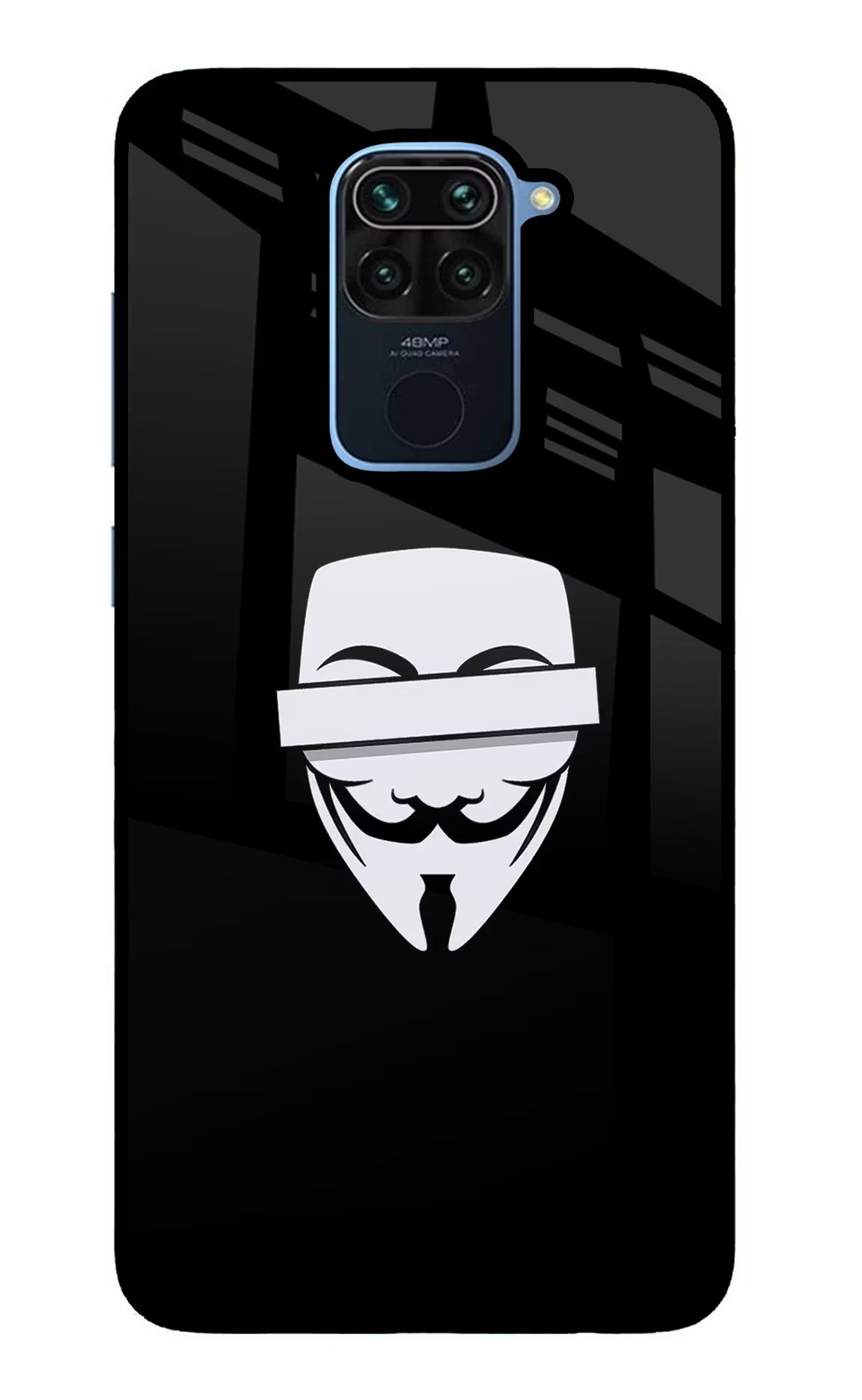 Anonymous Face Redmi Note 9 Glass Case - Anonymous Face Redmi Note 9 Glass Case Anonymous Face Redmi Note 9 Glass Case