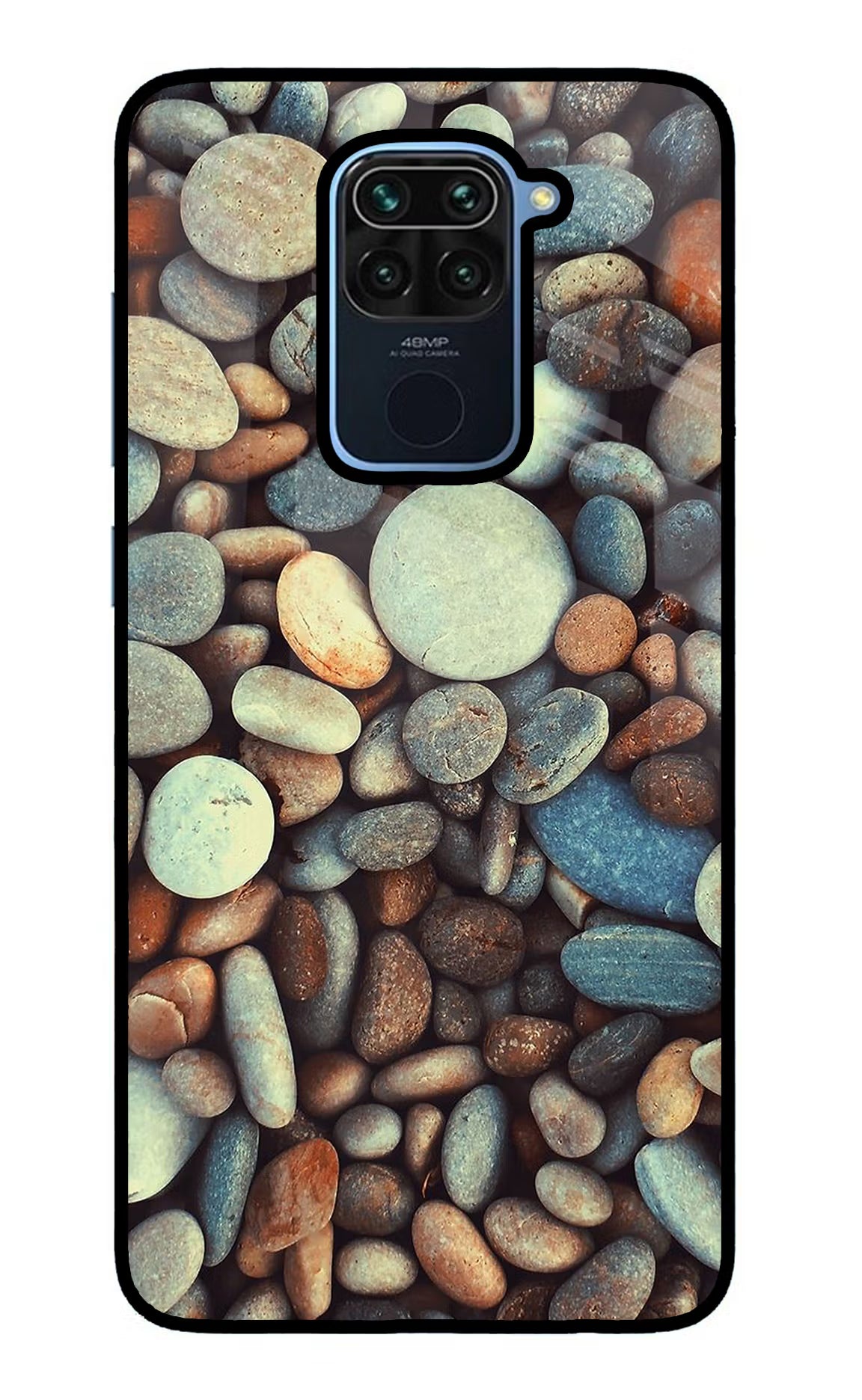 Pebble Redmi Note 9 Glass Case - Pebble Redmi Note 9 Glass Case Pebble Redmi Note 9 Glass Case