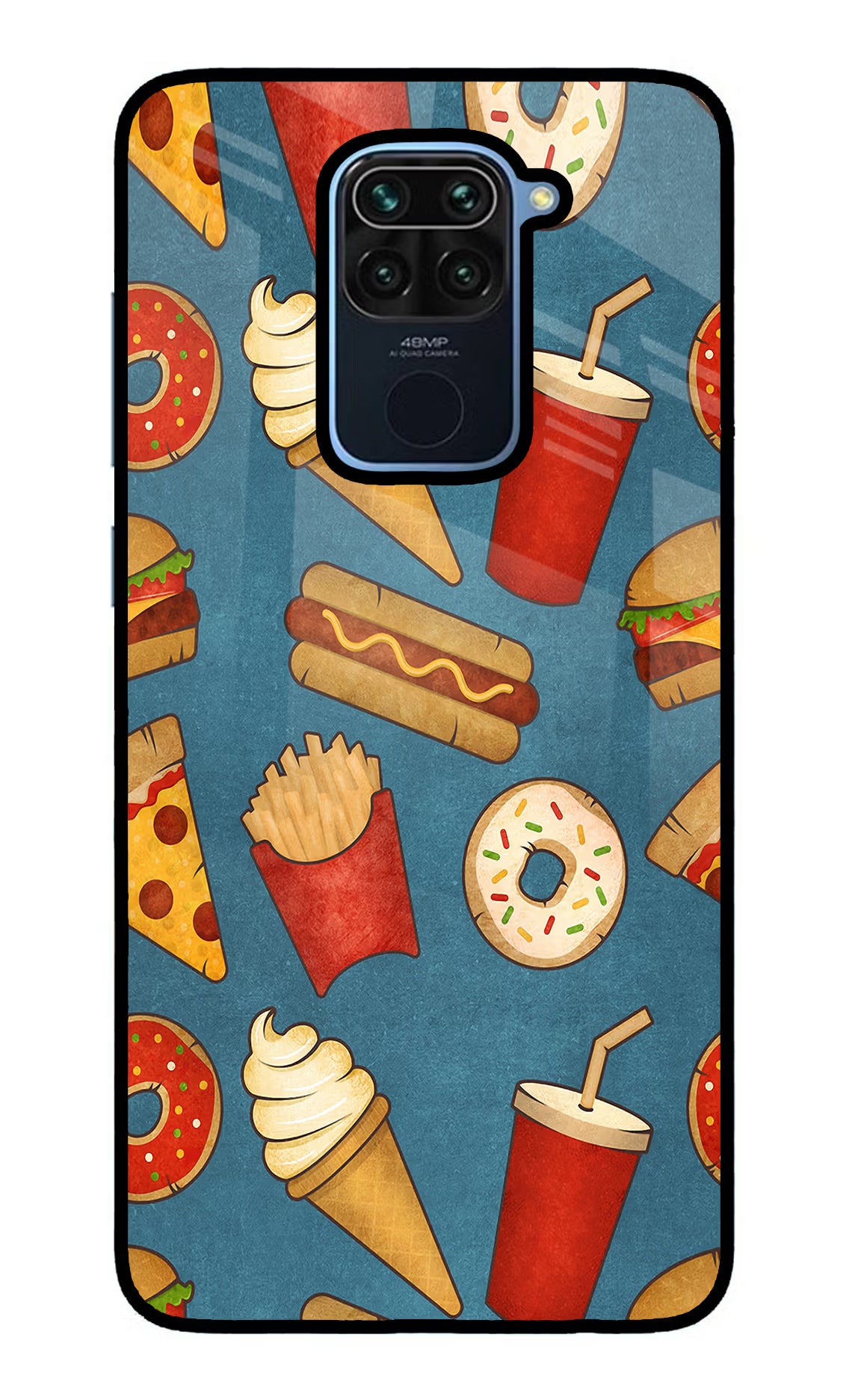 Foodie Redmi Note 9 Glass Case - Foodie Redmi Note 9 Glass Case Foodie Redmi Note 9 Glass Case