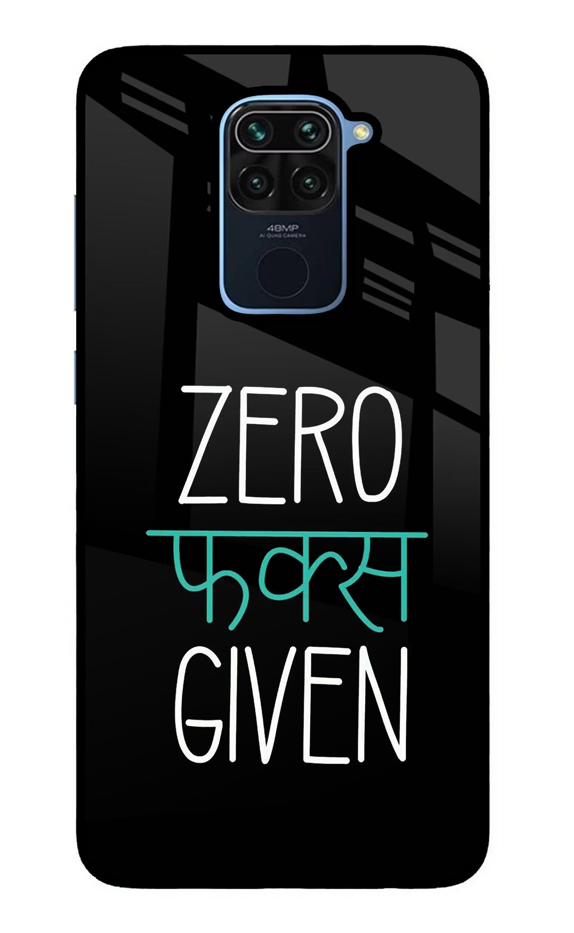 Zero Fucks Given Redmi Note 9 Back Cover - Zero Fucks Given Redmi Note 9 Glass Case Back Cover by Casekaro Zero Fucks Given Redmi Note 9 Glass Case Back Cover by Casekaro
