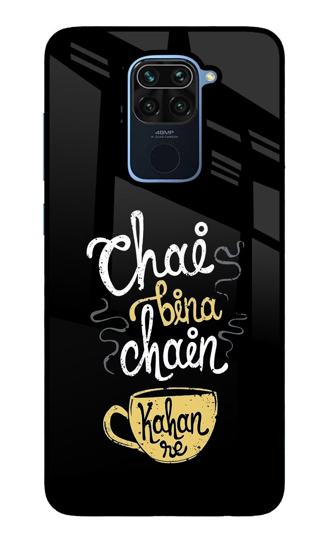Chai Bina Chain Kaha Re Redmi Note 9 Glass Case - Chai Bina Chain Kaha Re Redmi Note 9 Glass Case Chai Bina Chain Kaha Re Redmi Note 9 Glass Case