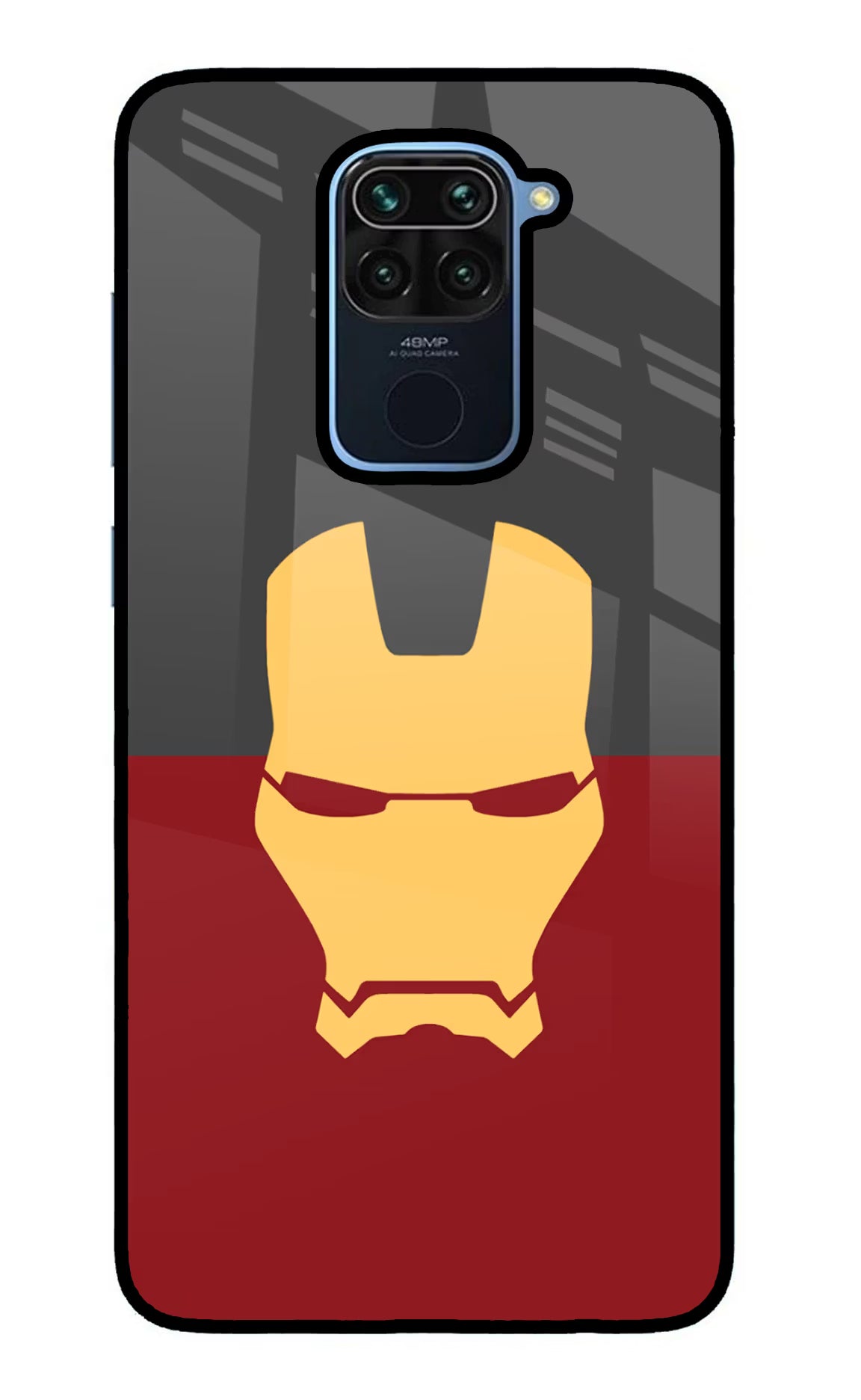 Ironman Redmi Note 9 Back Cover - Ironman Redmi Note 9 Glass Case Back Cover by Casekaro Ironman Redmi Note 9 Glass Case Back Cover by Casekaro