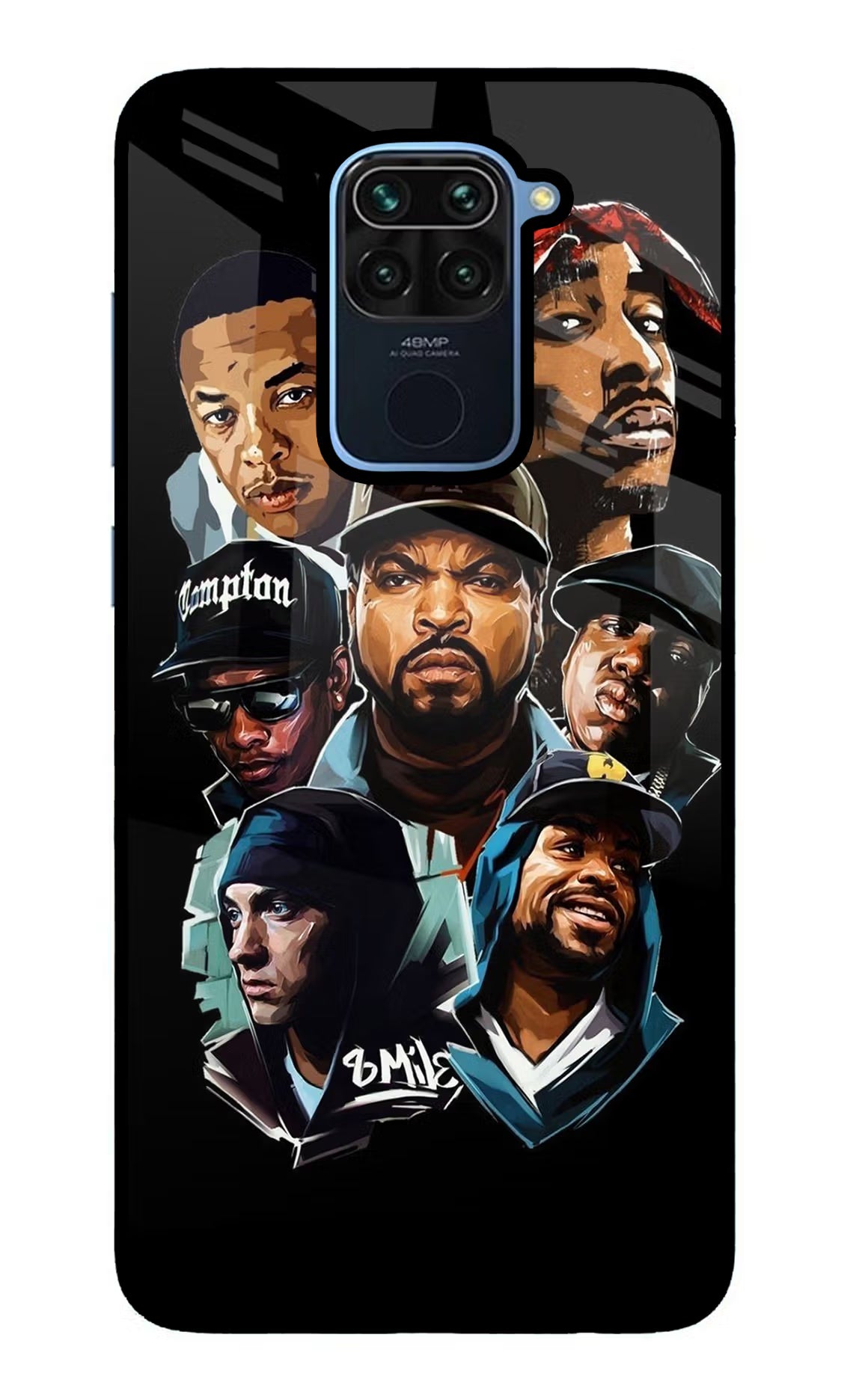 Rappers Redmi Note 9 Glass Case - Rappers Redmi Note 9 Glass Case Rappers Redmi Note 9 Glass Case