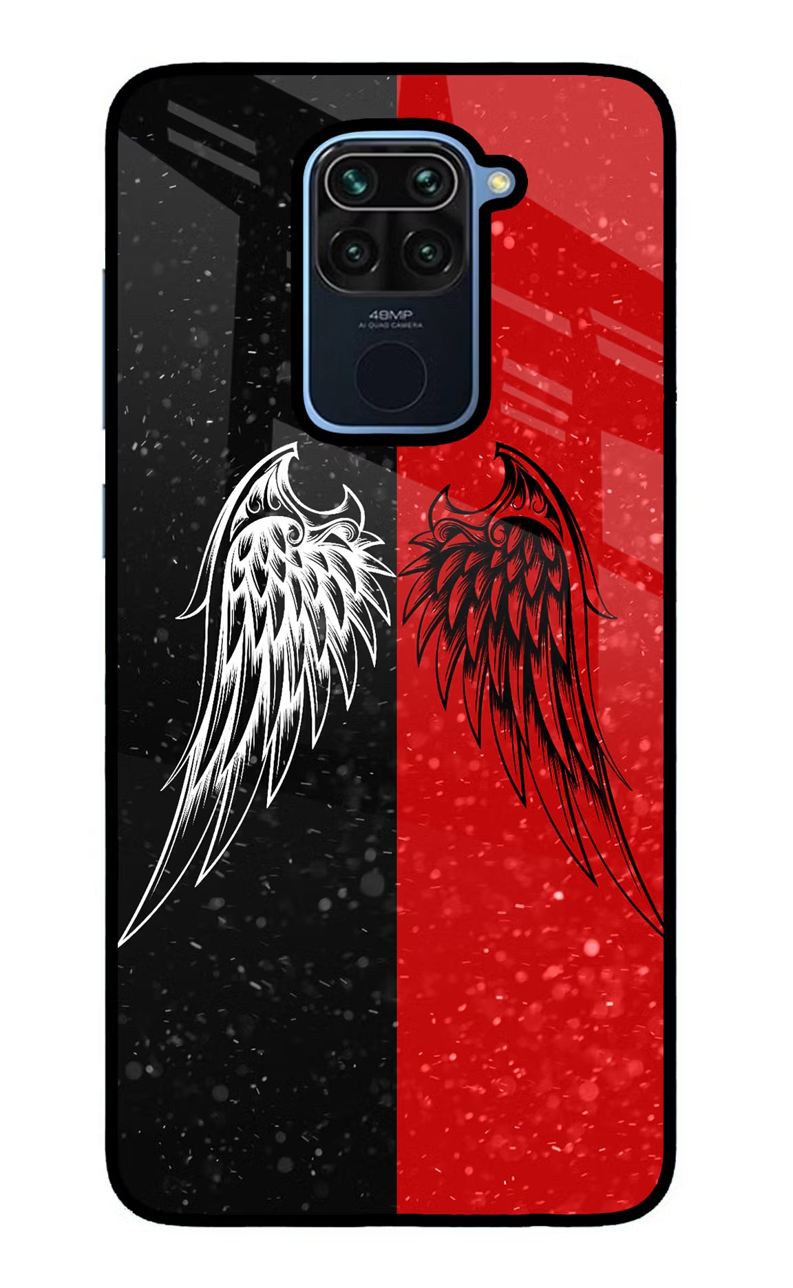 Wings Redmi Note 9 Glass Case - Wings Redmi Note 9 Glass Case Wings Redmi Note 9 Glass Case