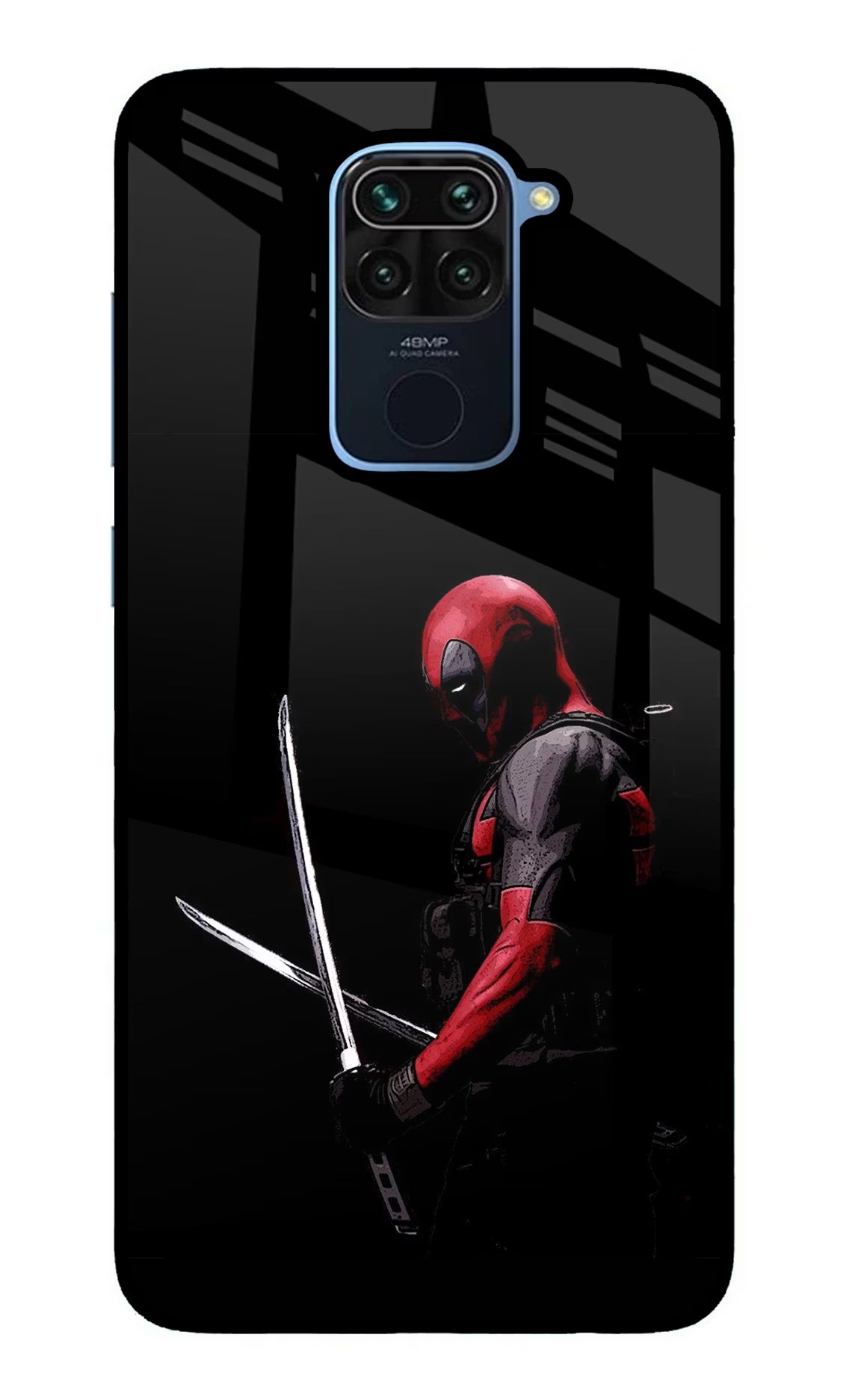 Deadpool Redmi Note 9 Back Cover - Deadpool Redmi Note 9 Glass Case Back Cover by Casekaro Deadpool Redmi Note 9 Glass Case Back Cover by Casekaro