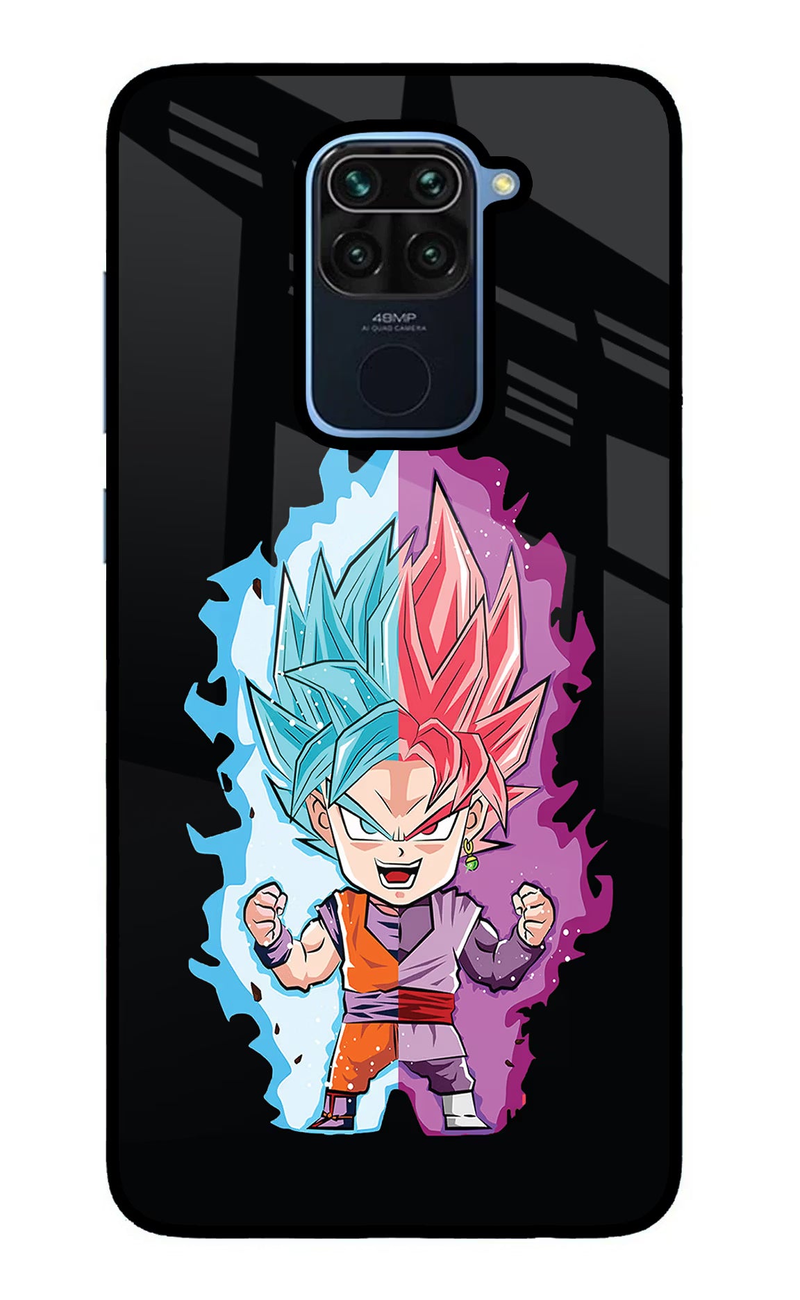 Chota Goku Redmi Note 9 Back Cover - Chota Goku Redmi Note 9 Glass Case Back Cover by Casekaro Chota Goku Redmi Note 9 Glass Case Back Cover by Casekaro